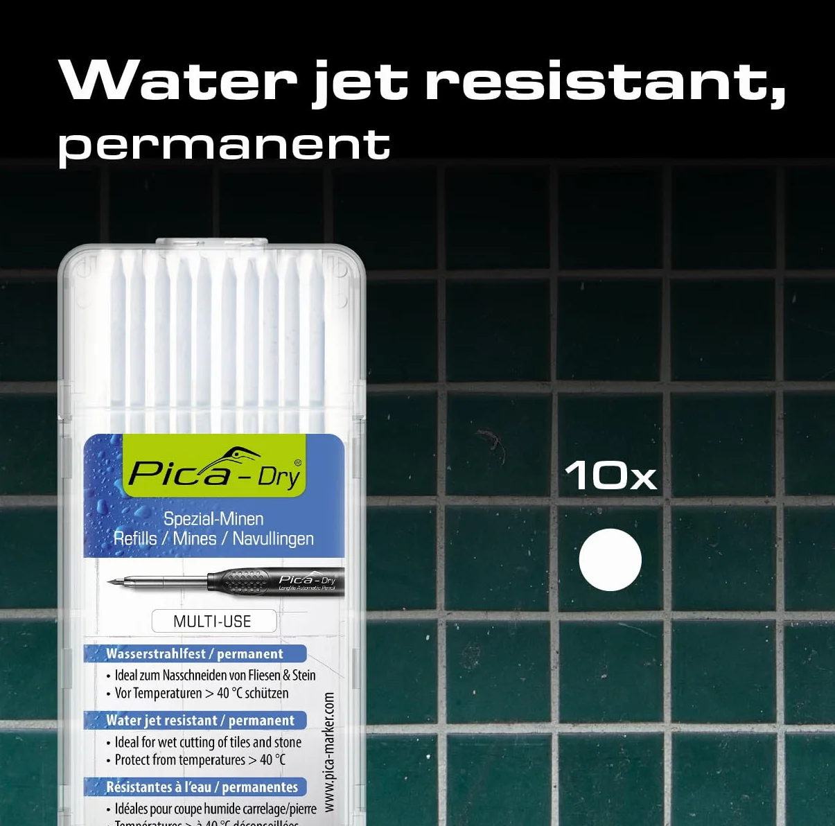 Pica Dry 10 specjalnych rysików, opakowanie blister