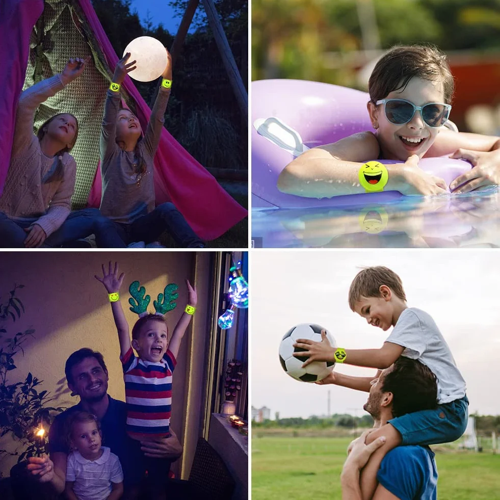 OSDUE 20 sztuk bransoletek dla dzieci, odblaskowe paski bezpieczeństwa, odblaskowe paski do jazdy na rowerze, joggingu, wędrówek, nocnego biegania, dorosłych / dzieci