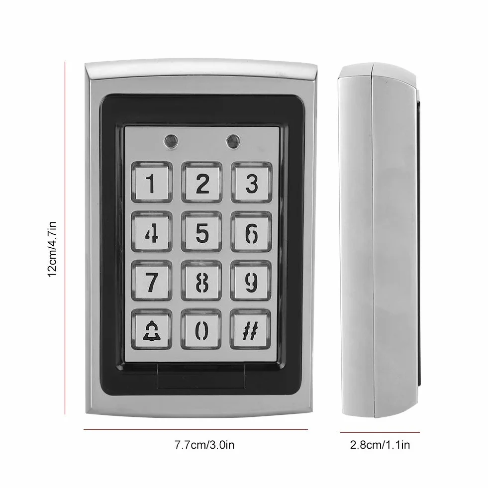 Kontroler dostępu do zamka szyfrowego, kod PIN 125 kHz RFID, kontrola dostępu 125 kHz i niebieska klawiatura z podświetleniem (1 użytkownik) do fabrycznych budynków mieszkalnych
