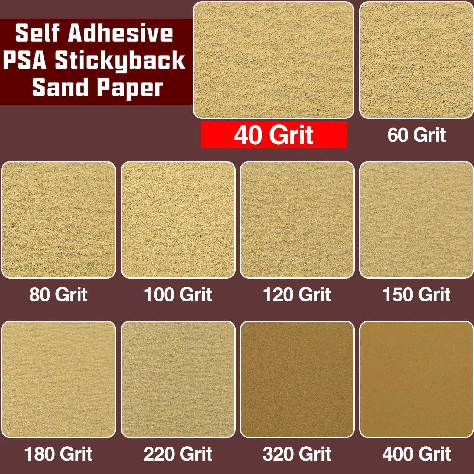 SPEEDWOX Rolka papieru ściernego PSA 40 Grit 2-3/4" x 10 jardów do samochodów i obróbki drewna