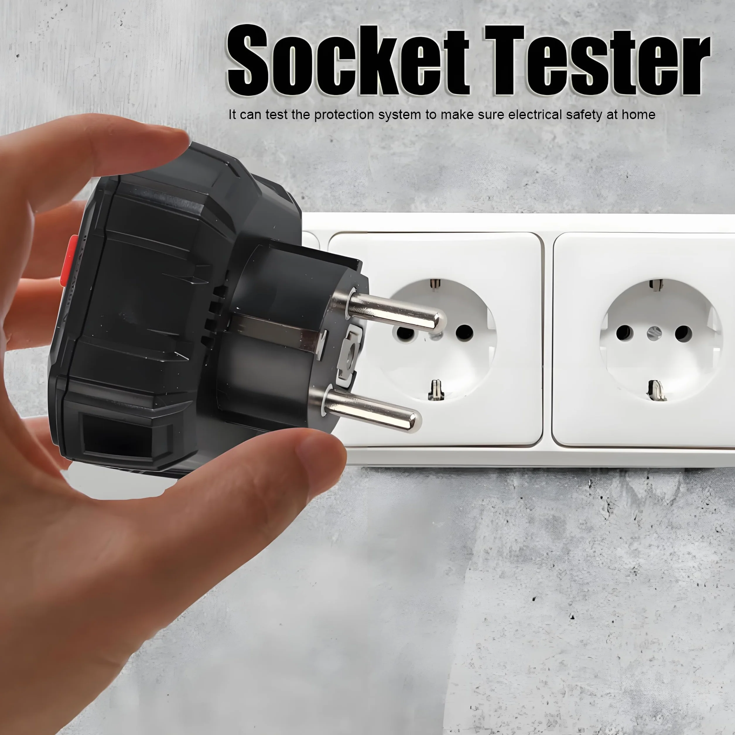 Tester obwodów HT107D Tester gniazda zasilania z wyświetlaczem LCD Narzędzie do kontroli awarii sieci elektrycznej Tester gniazd do szkół laboratoryjnych fabryk