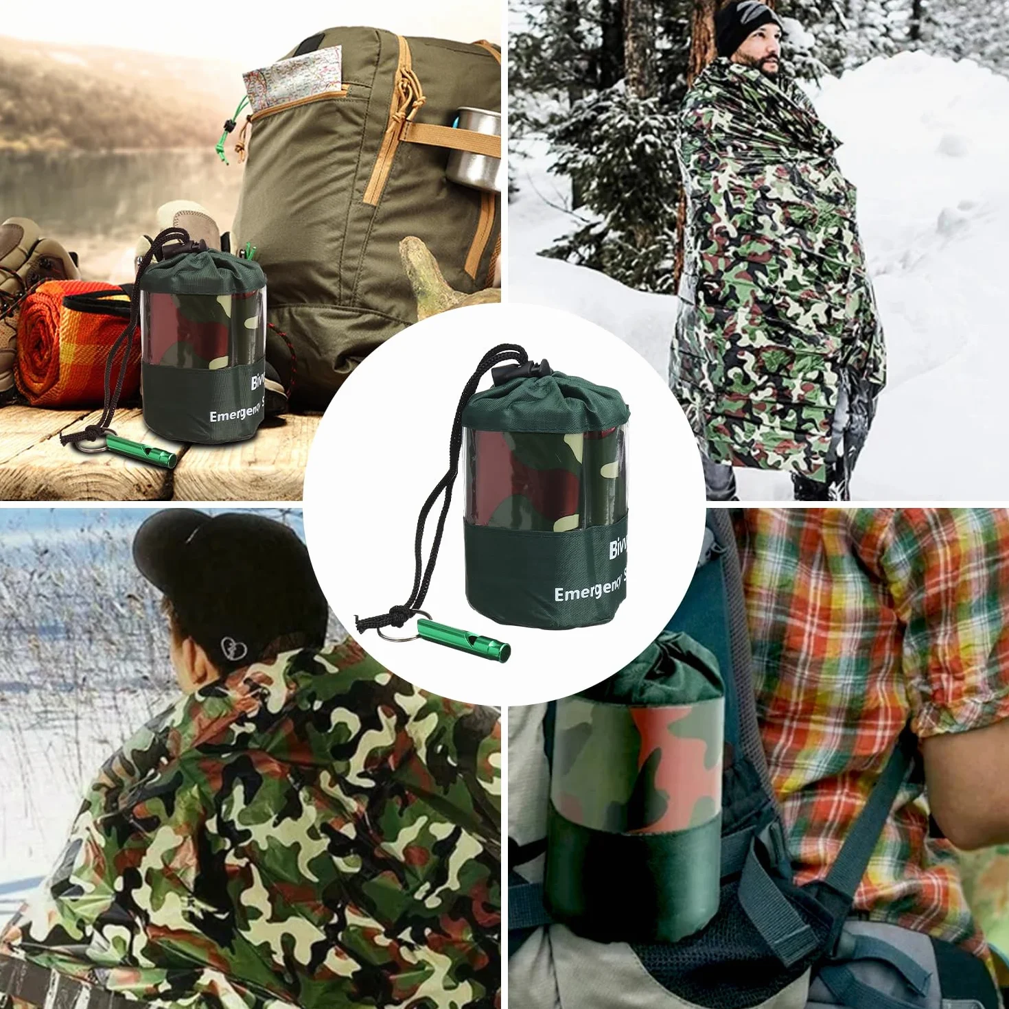 Śpiwór ratunkowy, śpiwór survivalowy, torba biwakowa, pierwszej pomocy, koc ratunkowy, wodoszczelny, ciepły namiot, ultralekki, odporny na wysokie temperatury, ochrona przed zimnem, namiot ratunkowy