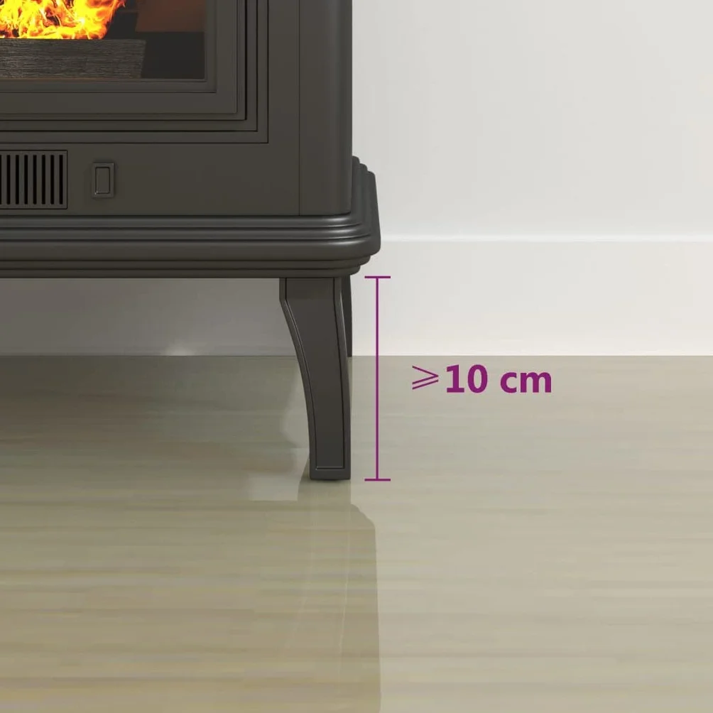 vidaXL Piec kominkowy szklana płyta kominkowa półokrągła 1000 x 500 mm