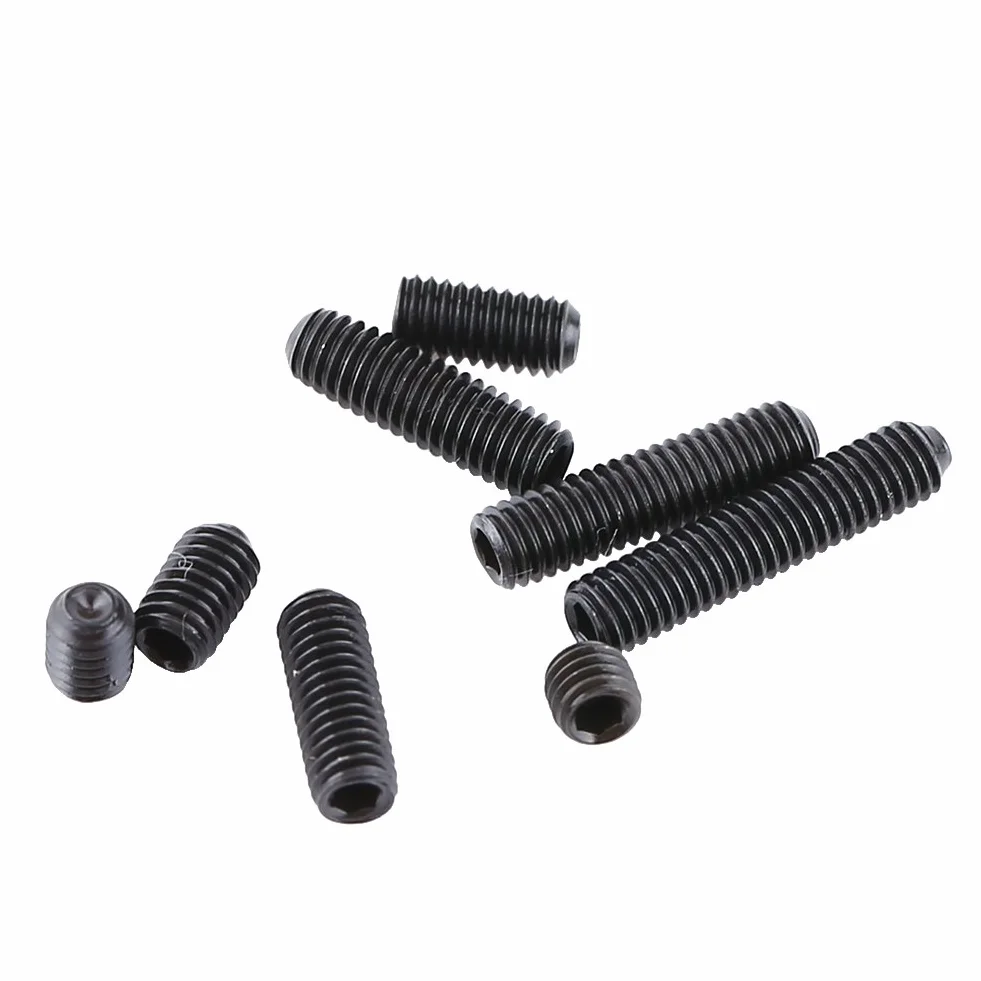 200 Stück M3 Kohlenstoffstahl Hex Madenschrauben Set Cup Punkt Maschine Verschluss