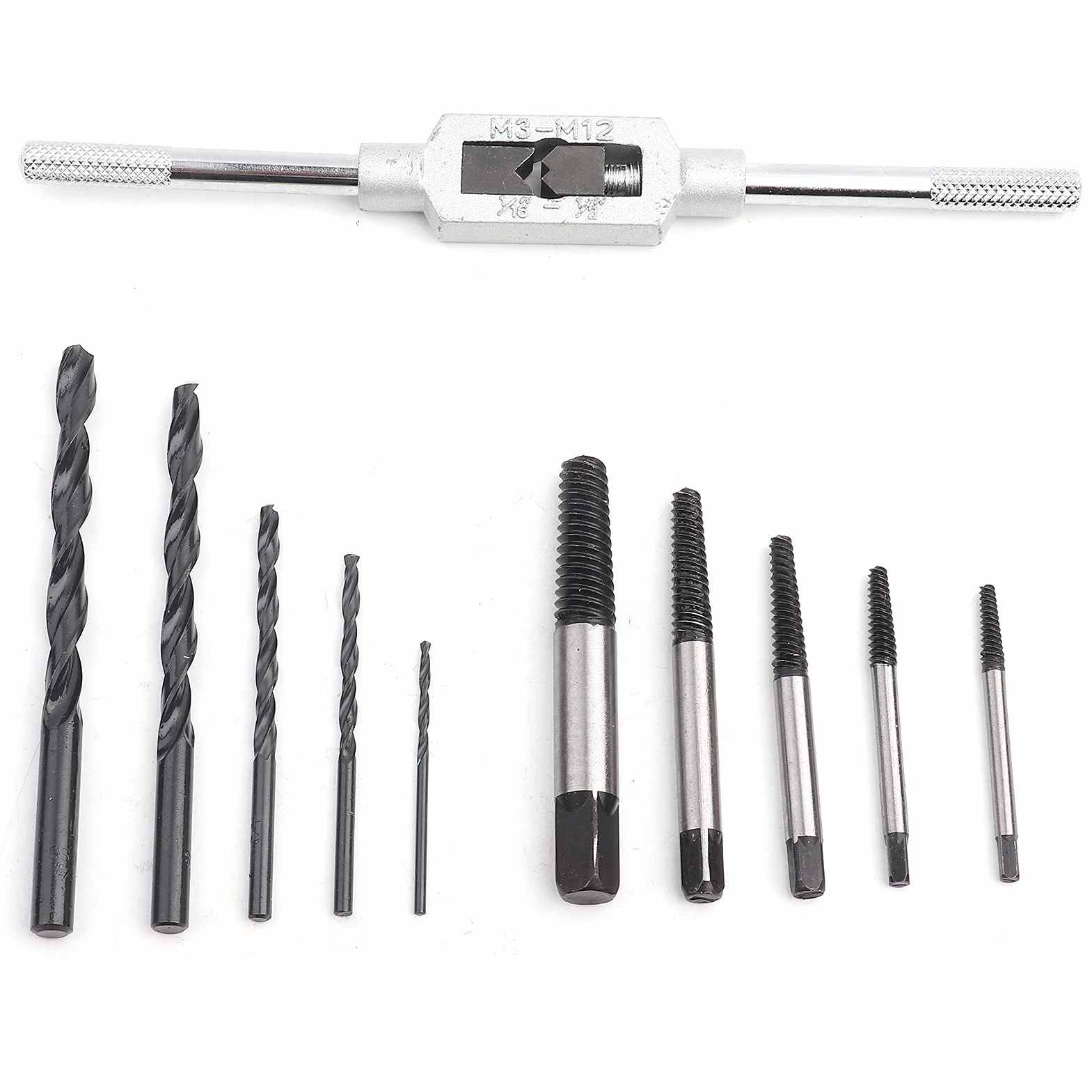 Zestaw wykrętaków do śrub Jectse 11 szt. 2,0-7,5 mm stal narzędziowa HHS