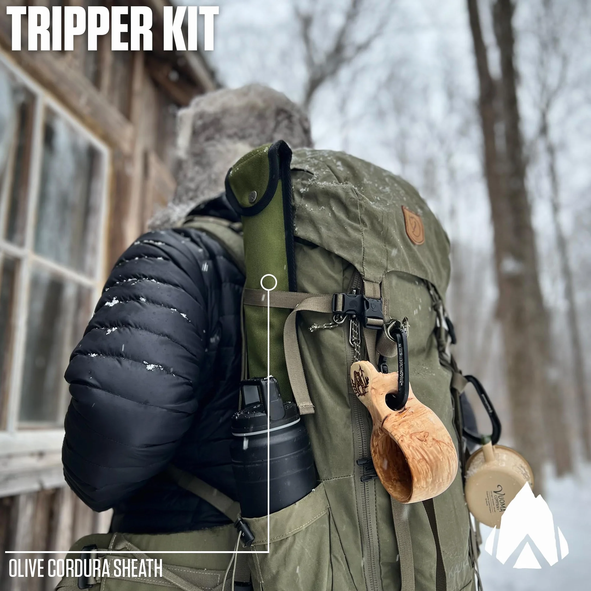 AGAWA BOREAL21 Tripper KIT 21 inch Folding Bow Saw, Rugged Cordura Sheath, Additional Aggressive Blade (Black Frame - Green Handle)