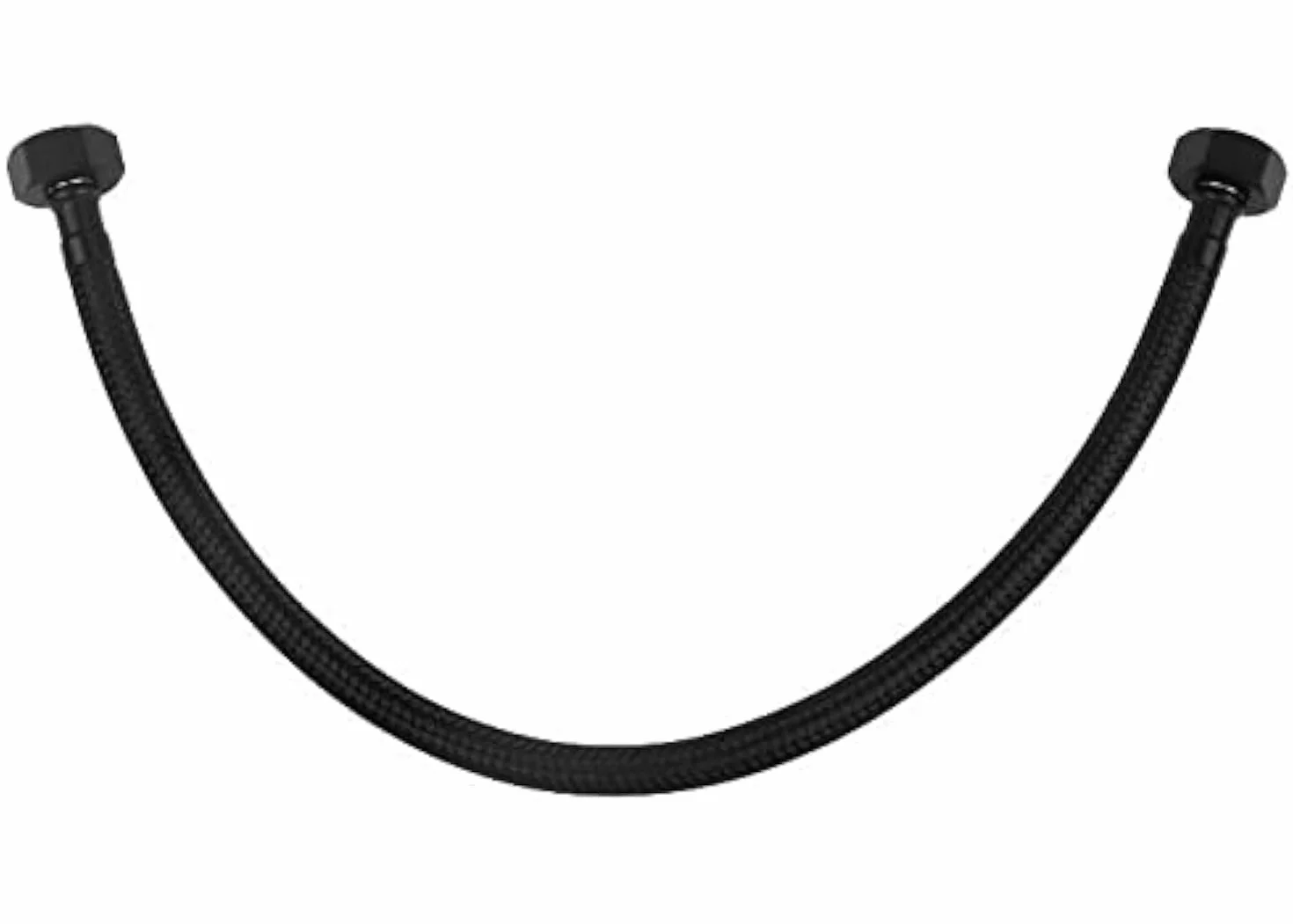 Czarny nylonowy pleciony wąż BSP 1/2 cala x 1/2 cala 40 cm do zaworu spłukującego