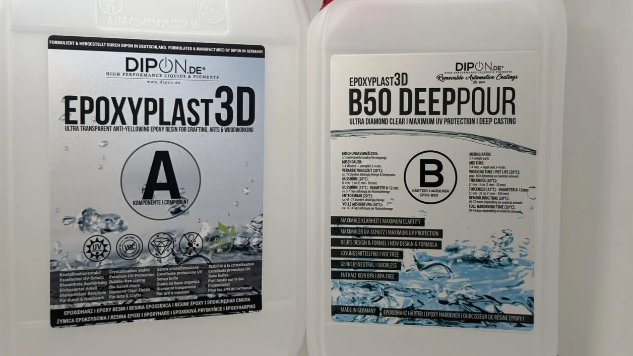 Żywica epoksydowa EpoxyPlast 3D B50 DEEP POUR 12,0 kg przezroczysta dwuskładnikowa ochrona UV