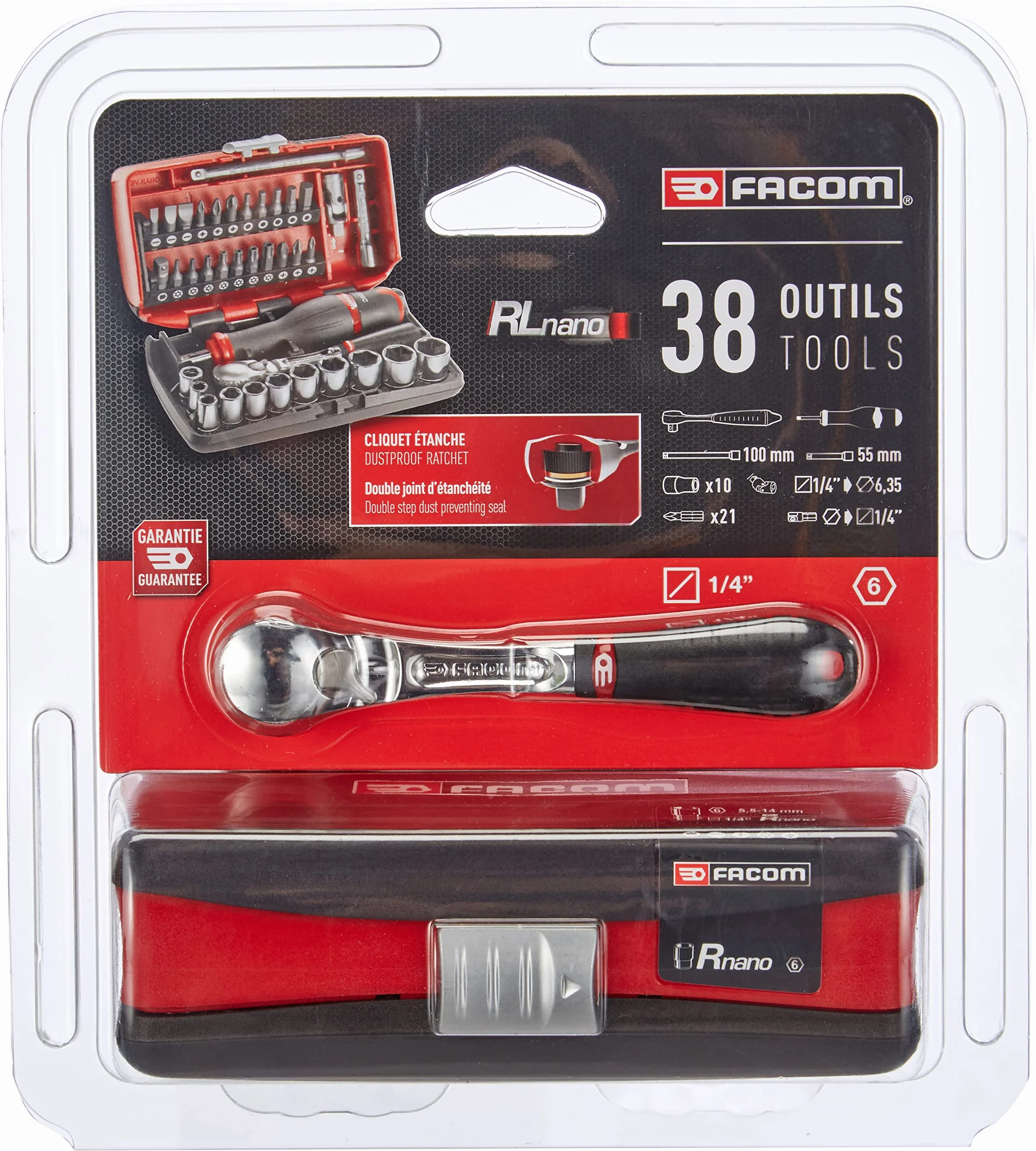 Facom 1/10.2 cm 6Pt Nano Box Metric