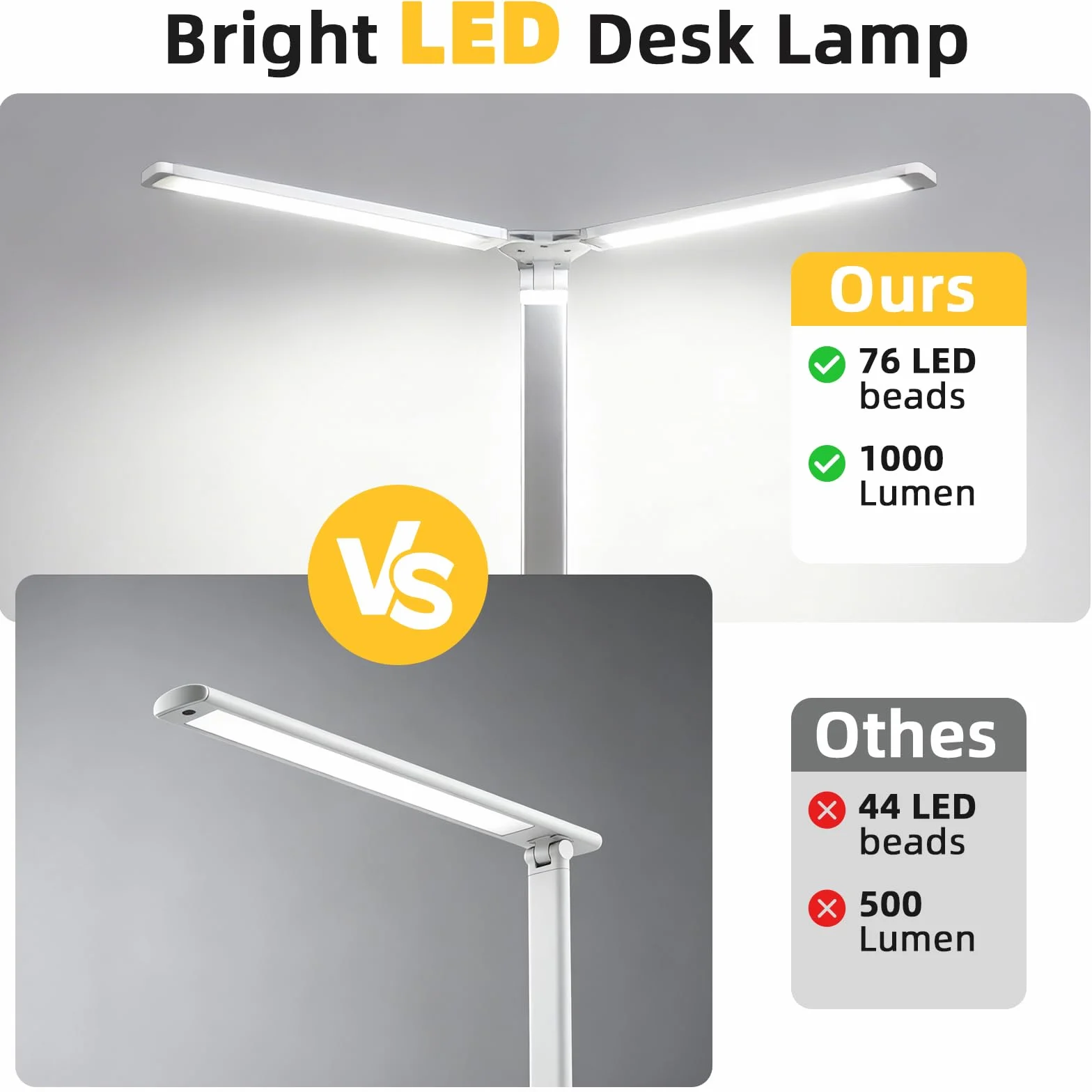 Lampa biurkowa LED 15W ochrona oczu 5 kolorów 10 poziomów jasności timer pamięć
