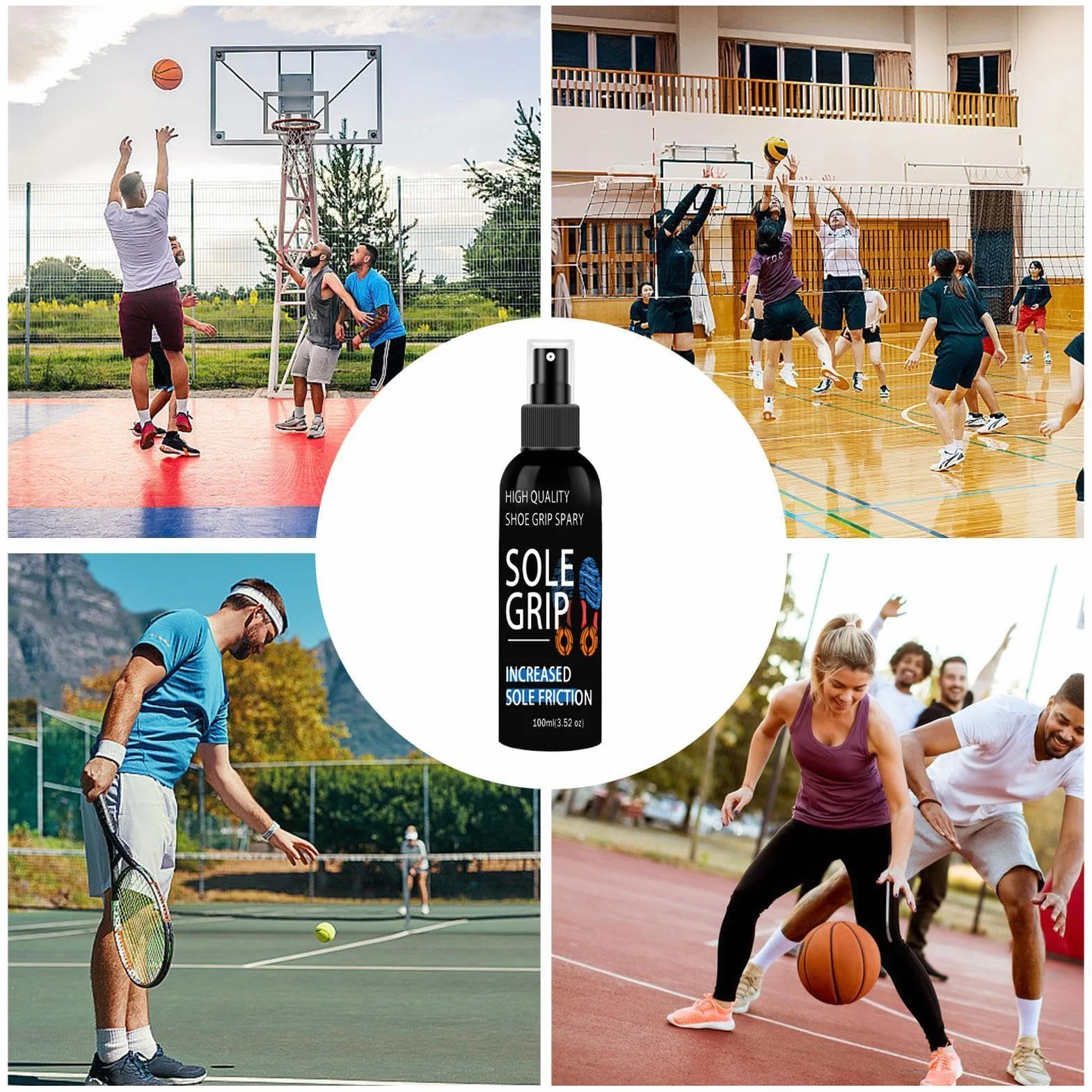 Sneaker Grip Spray | Basketball Shoe Grip Spray | Shoe Sole Traction Sprays | 100ml Shoe Grip Sprinkling | Sneaker Traction Enhancer | Provides Better Hold For Athletes During Fast Movements
