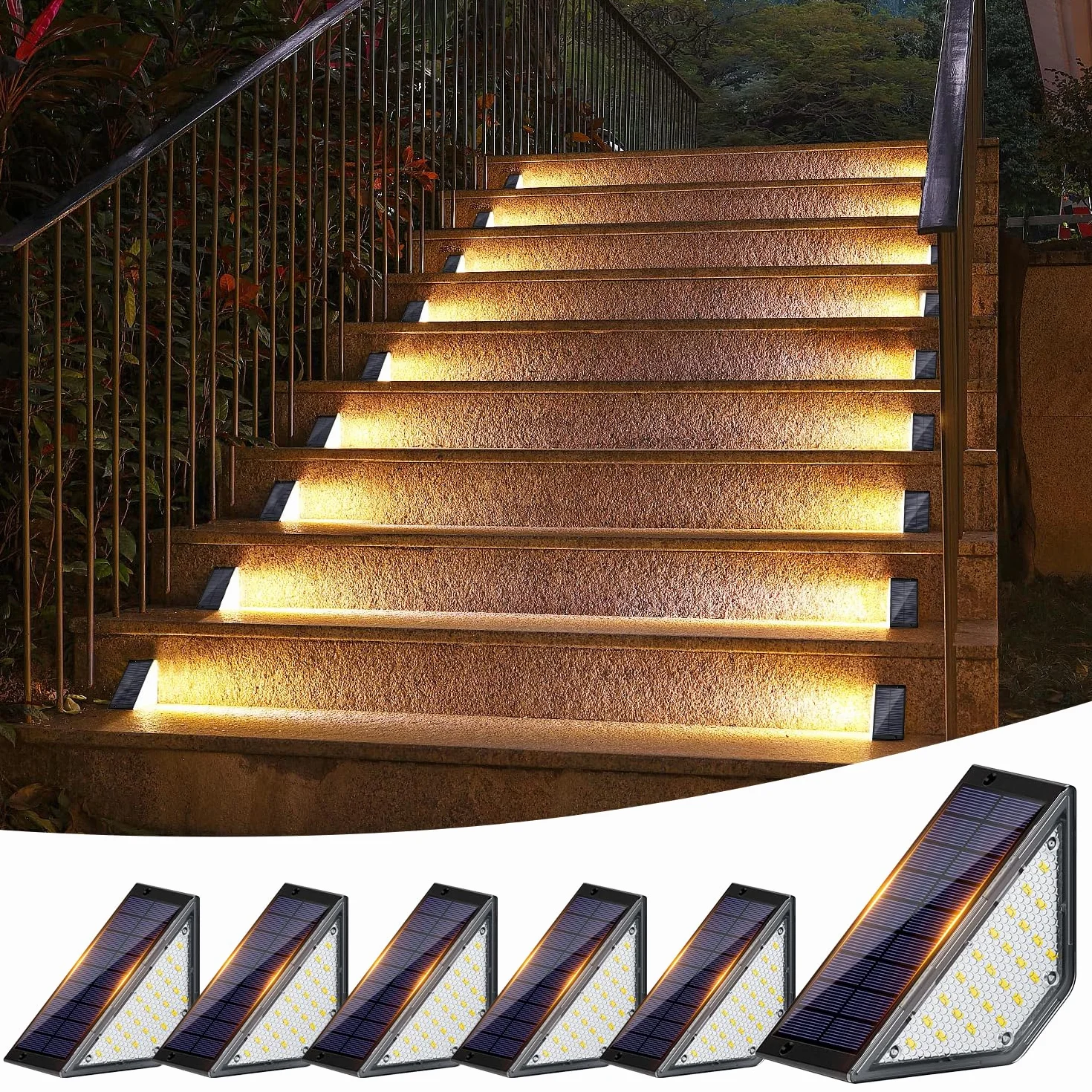 Lampy solarne LED ogrodowe IP65 na zewnątrz, ścieżka, taras, ogrodzenie