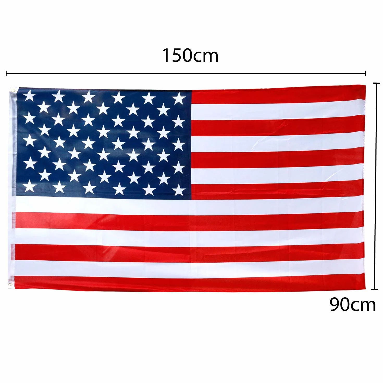 TRIXES Flaga amerykańska - duża flaga USA - gwiazdy i paski - 1,5 m x 9 m - wydarzenia sportowe miska do futbolu amerykańskiego - na międzynarodowe/krajowe wydarzenia sportowe - dekoracja dnia wyborów