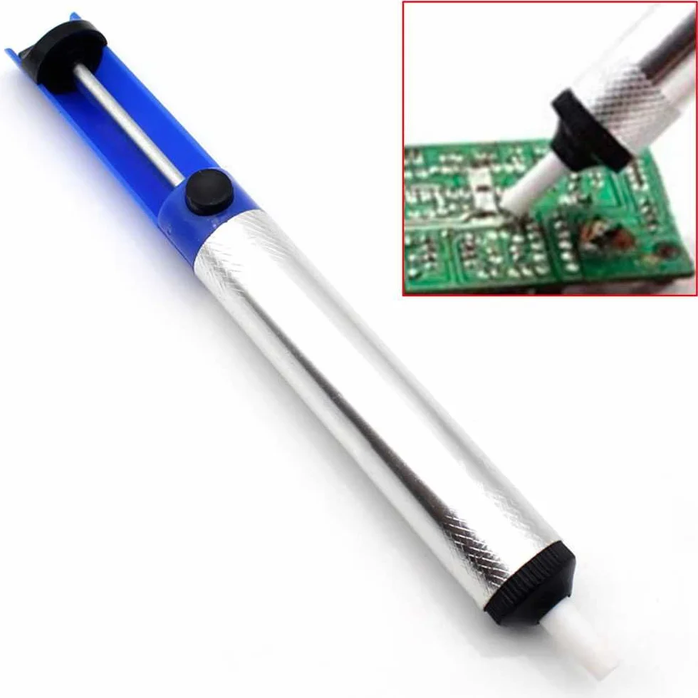 OcioDual Środek do usuwania pozostałości cyny na płytkach elektronicznych, pompa ssąca, metal, tworzywo sztuczne, niebieski
