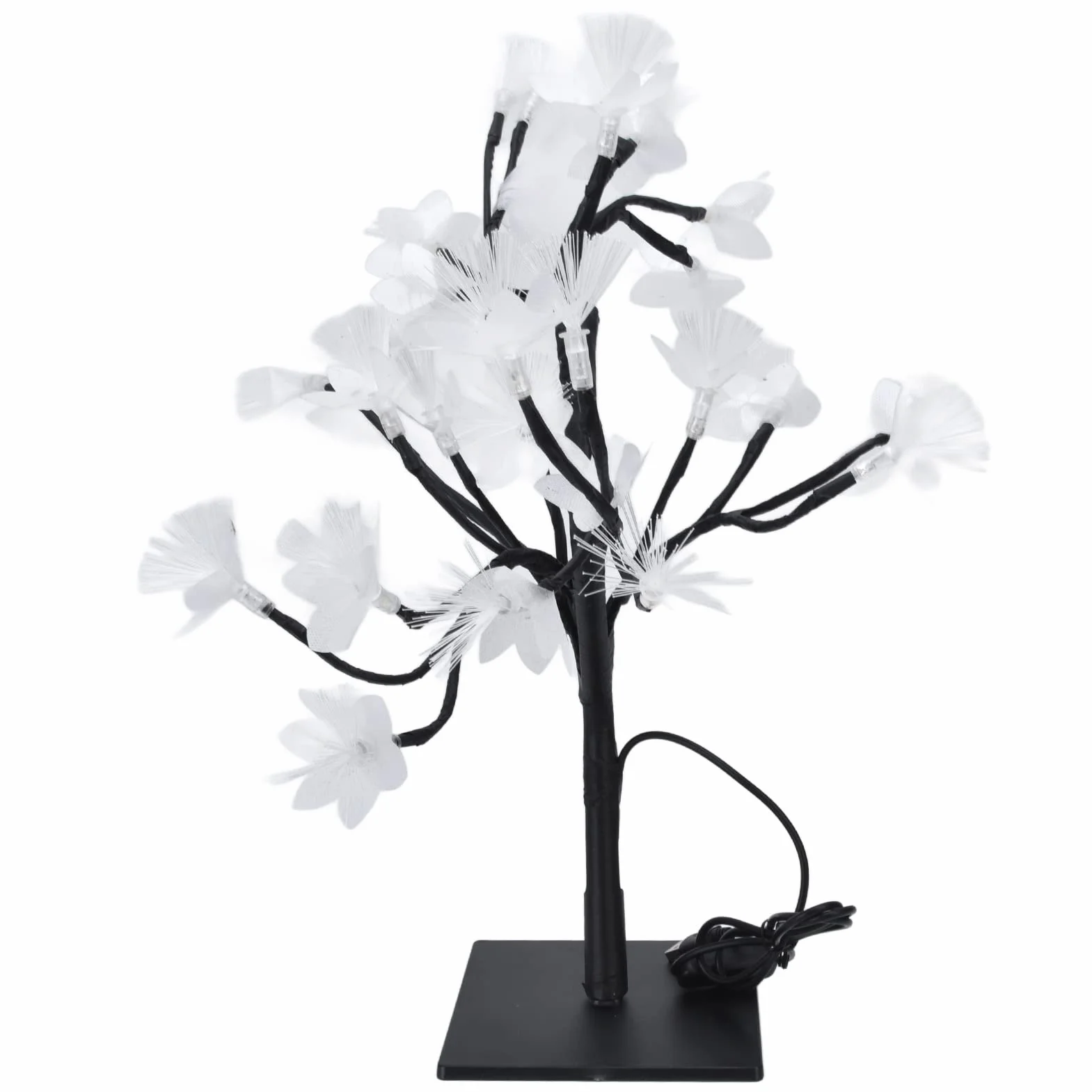 Światłowodowa Drzewna Bonsai 24LED USB Symulacja Kwiat Światło Dekoracji Sypialni
