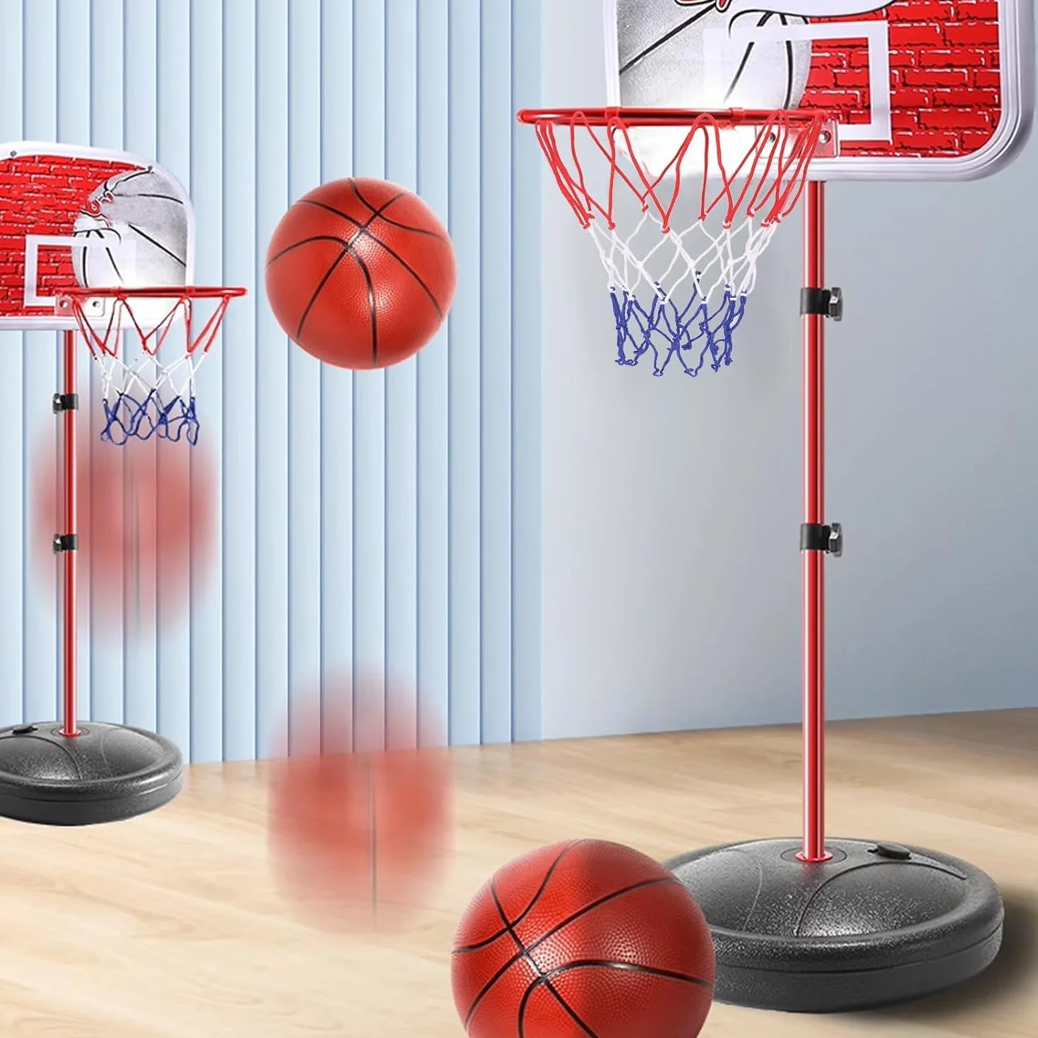 8 szt. mini siatek do koszykówki zamiennik do felg do koszykówki 20-26 cm z 10 pętlami, nylonowa mała siatka do koszykówki na zewnątrz wewnątrz siatka do koszykówki dla dzieci