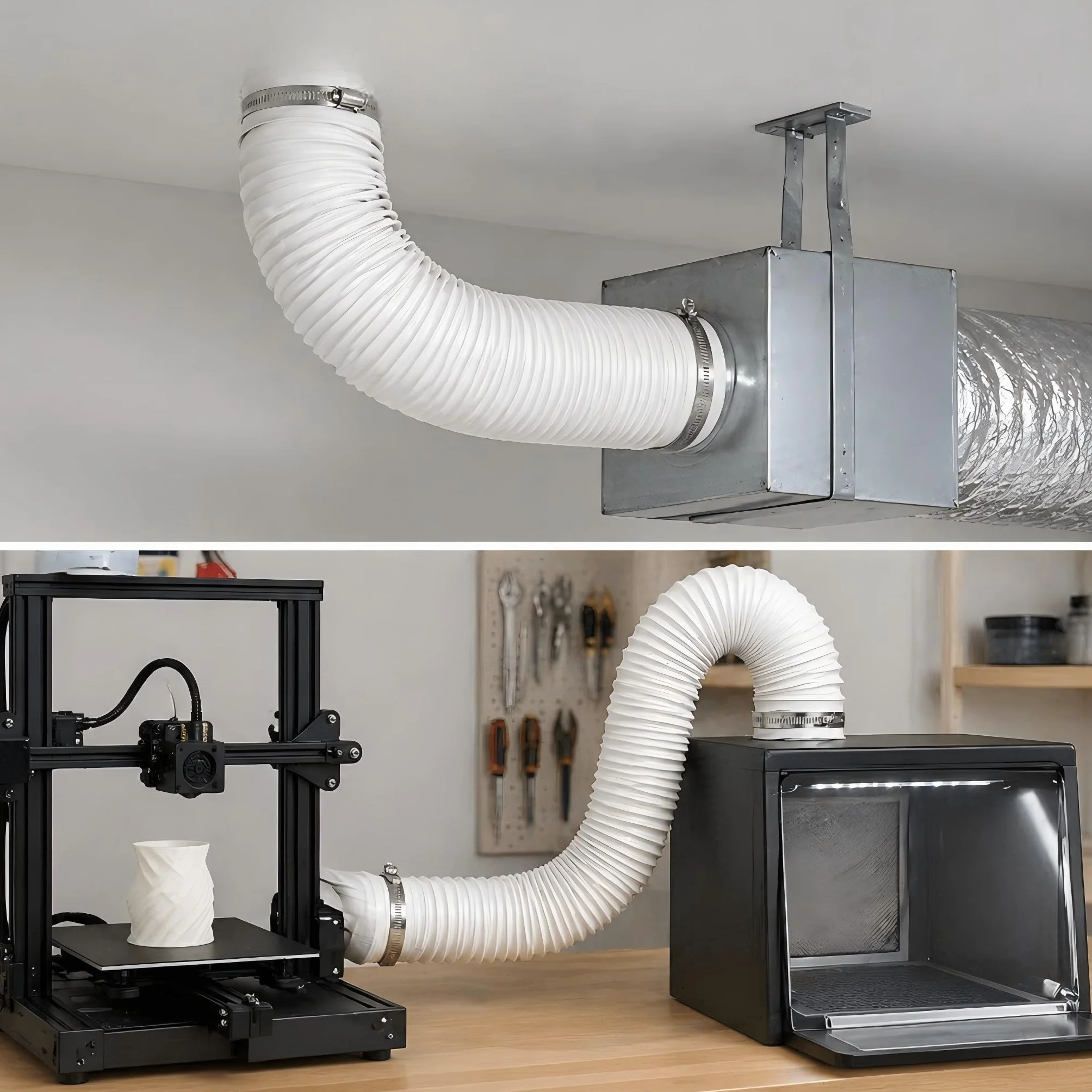 Wąż wentylacyjny aluminiowy elastyczny 2 m 100 mm do suszarki Home Vent