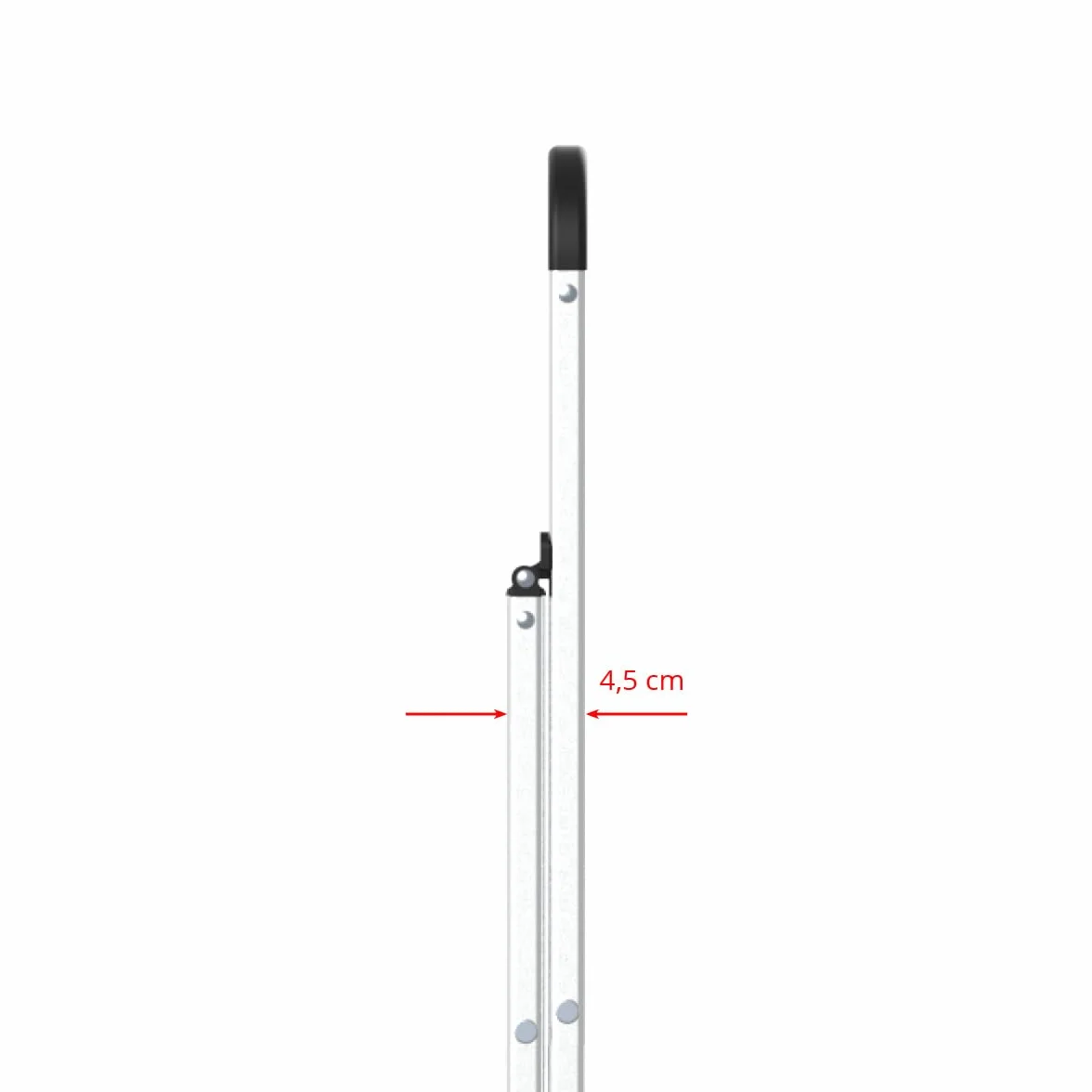Mephisto Drabina schodkowa składana aluminiowa 2 stopnie z uchwytem 150 kg