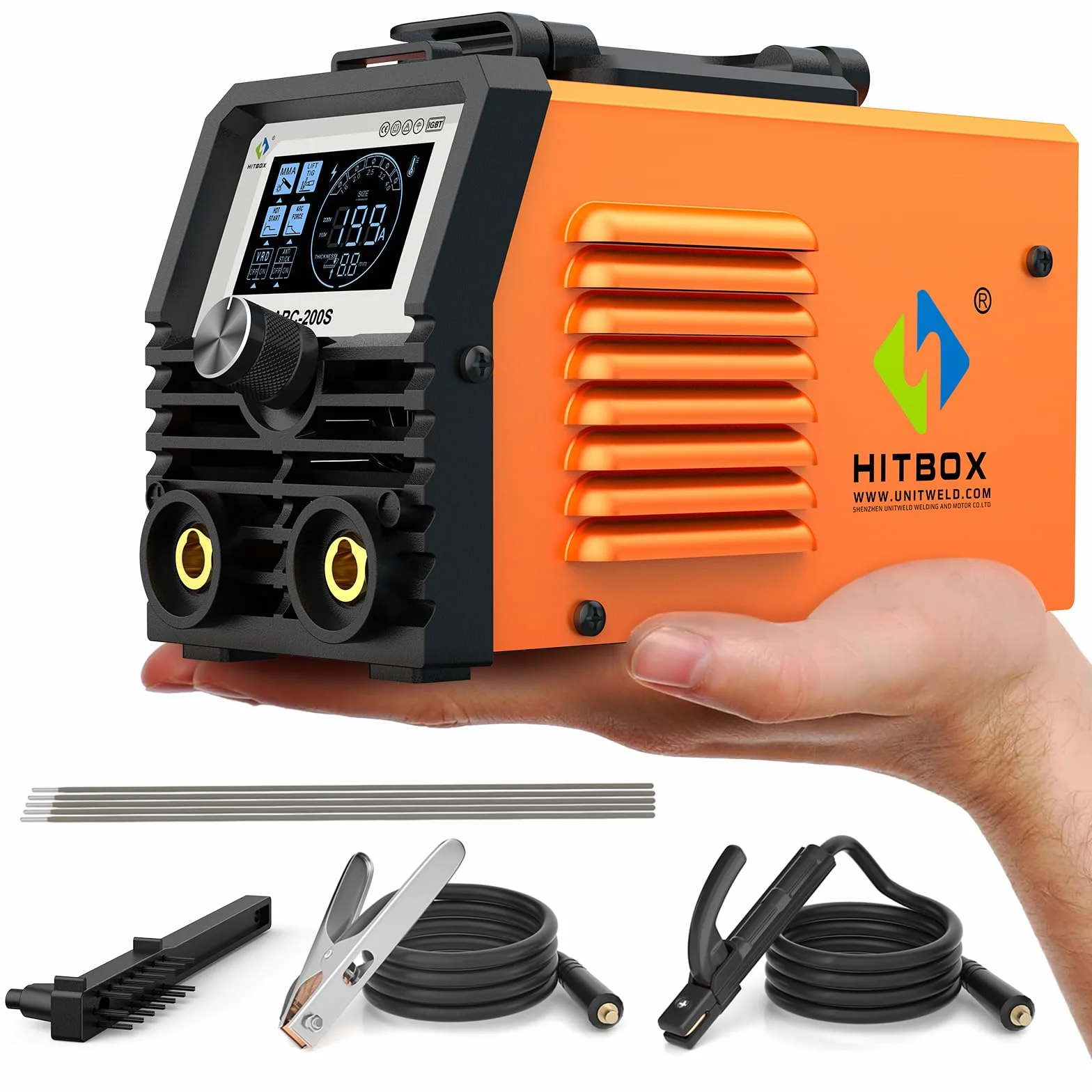 HITBOX Przenośny Spawarka Inverter 200A 2w1 MMA/Lift TIG ARC200S
