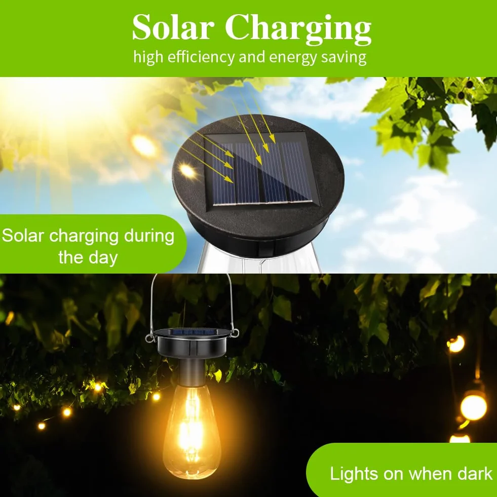Lampy solarne do ogrodu 8 cm zamiennik żarówki LED modułu solarnego panelu słonecznego wiszące 2 sztuki
