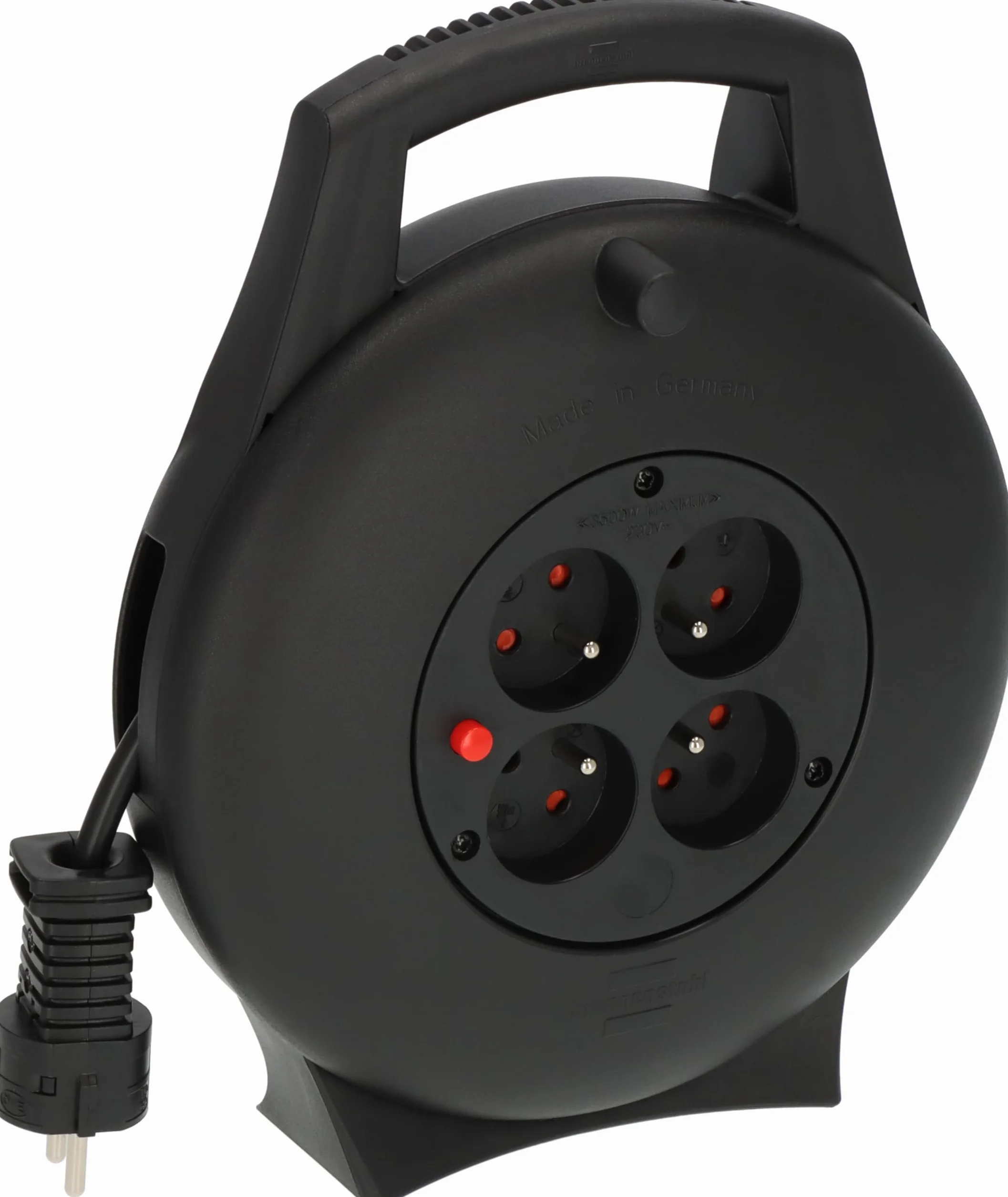 Brennenstuhl Vario Line przedłużacz bębnowy 10 m 4 gniazda czarny Made in Germany