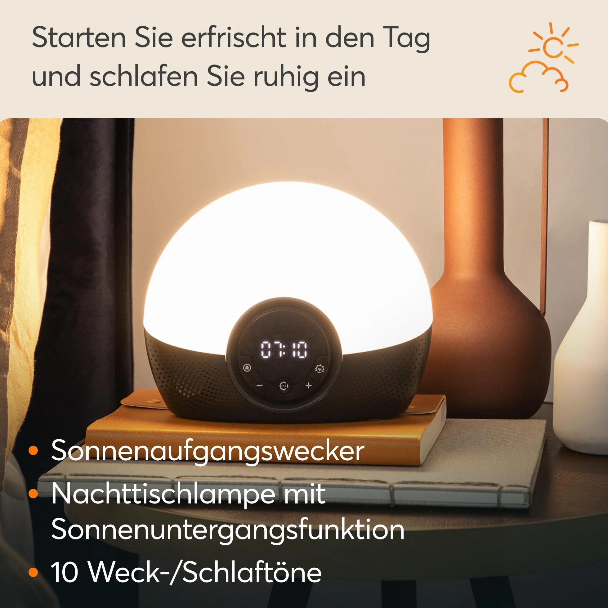 Lumie Bodyclock Glow 150 Lampka Budząca z Symulacją Zachodu Słońca