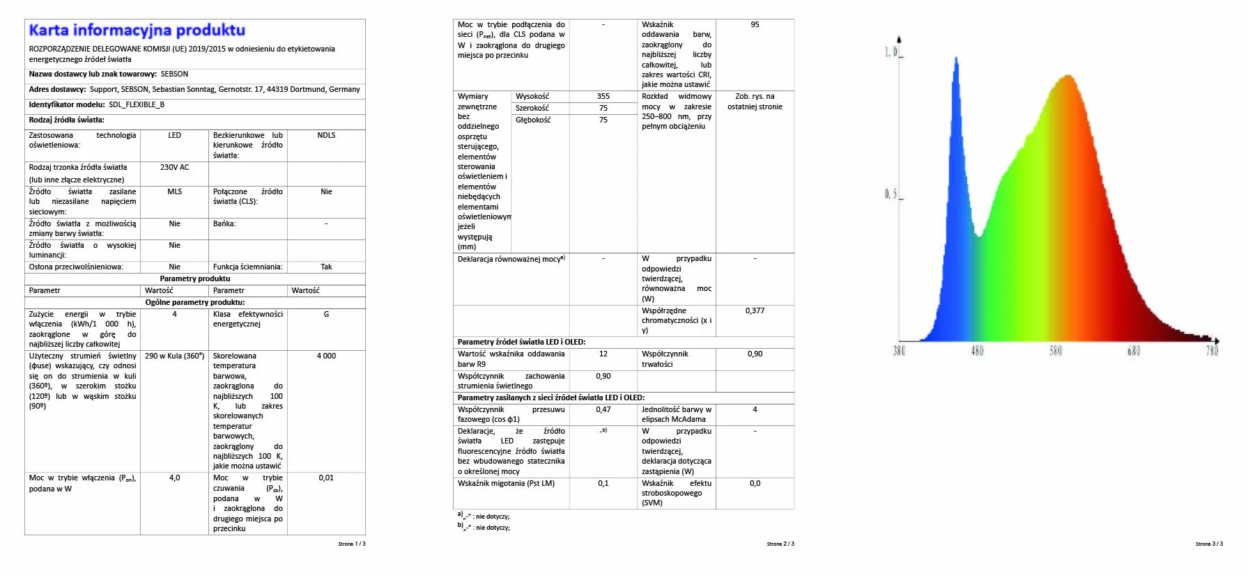 SEBSON Lampa LED do gniazdka wtykowego 4 W 4000 K ściemniana biała
