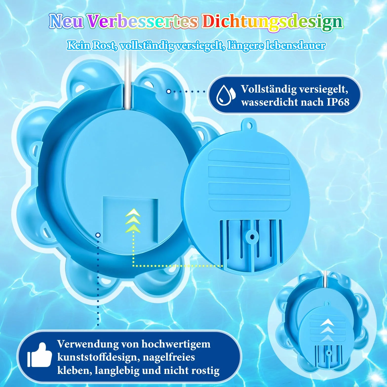 Oświetlenie basenu RGB z pilotem, muzyczne, timer, podwodne do wanny (2)