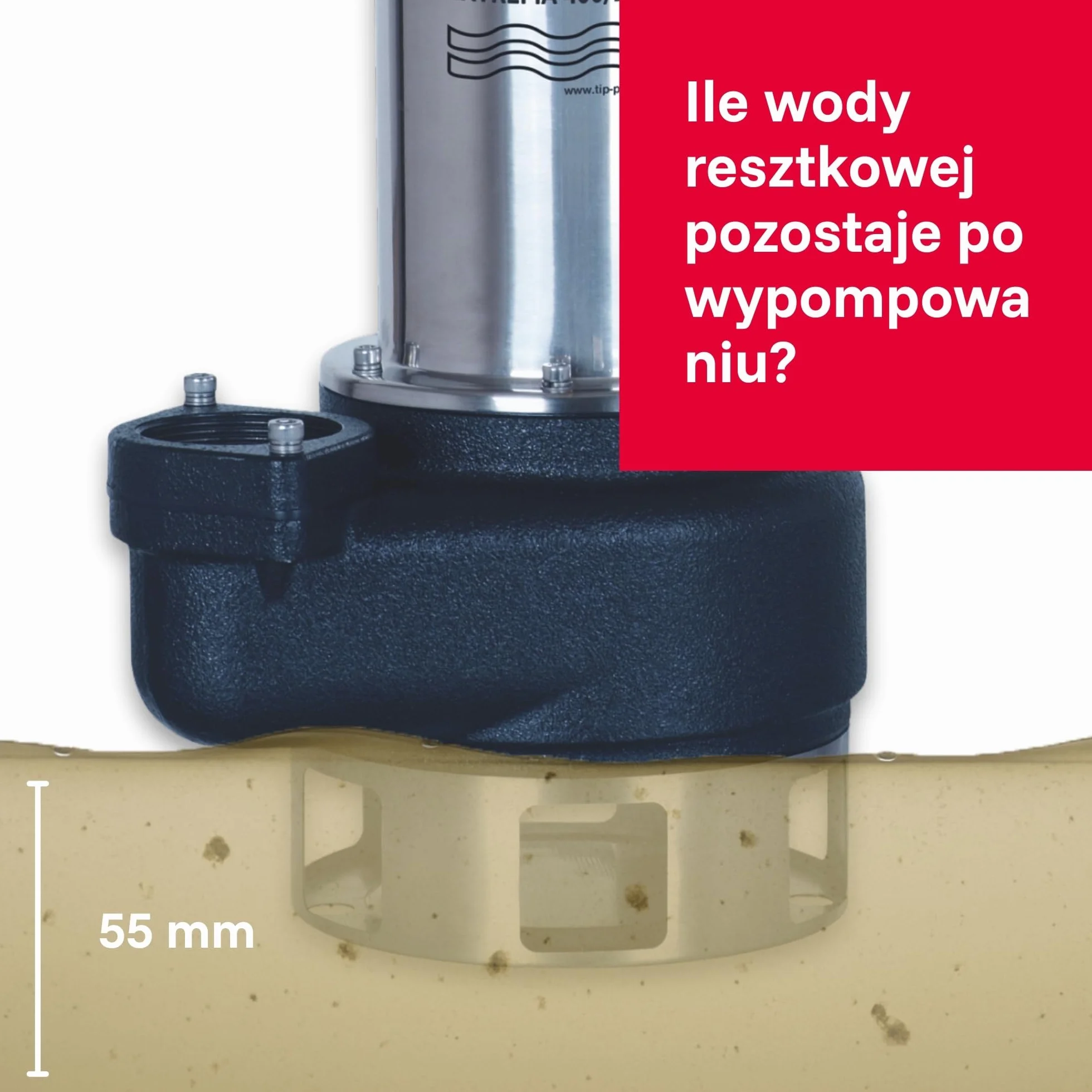 T.I.P. Extrema 400/11 CX Pompa zatapialna do wody brudnej 24 000 l/h stal nierdzewna