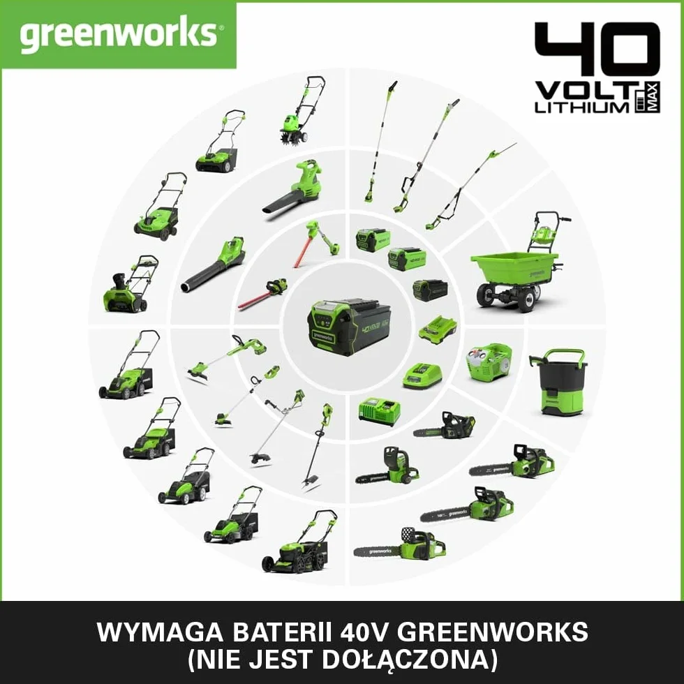 Greenworks G40WL Akumulatorowa Lampa Robocza Hybrydowa AC/DC 2000 Lumenów 2 Ustawienia Jasności