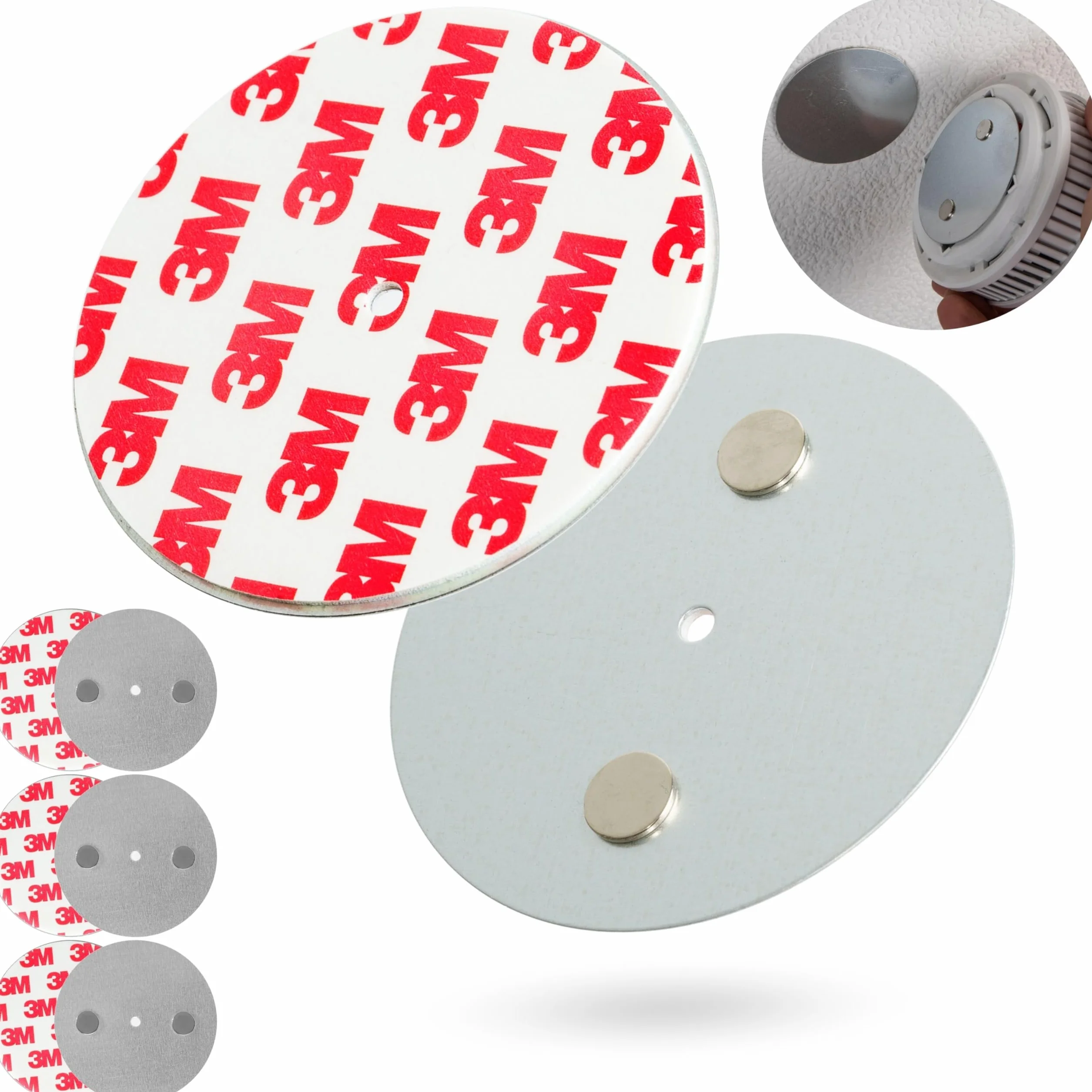 Uchwyt Magnetyczny do Czujnika Dymu 4 sztuk Ø 70 mm