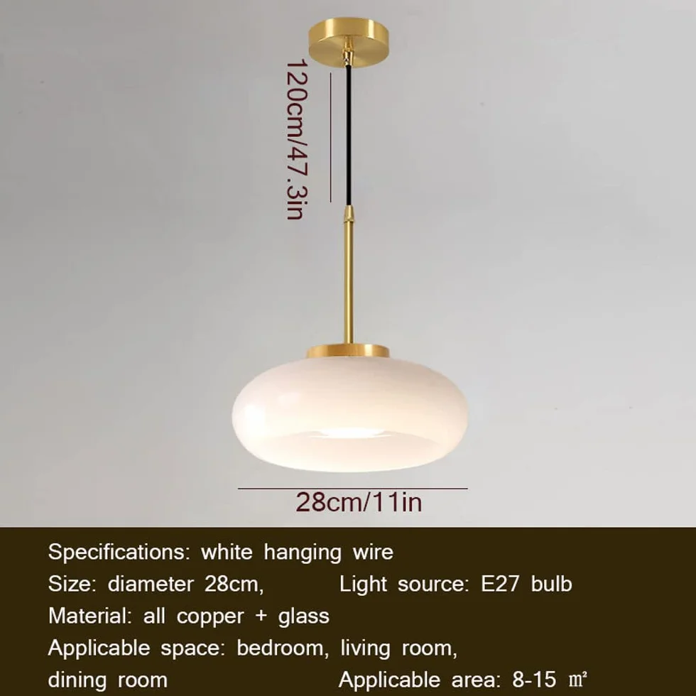 Lampa wisząca pomarańczowa szklana wyspa kuchenna biała sufitowa 1-lekka oprawa nowoczesna jadalnia