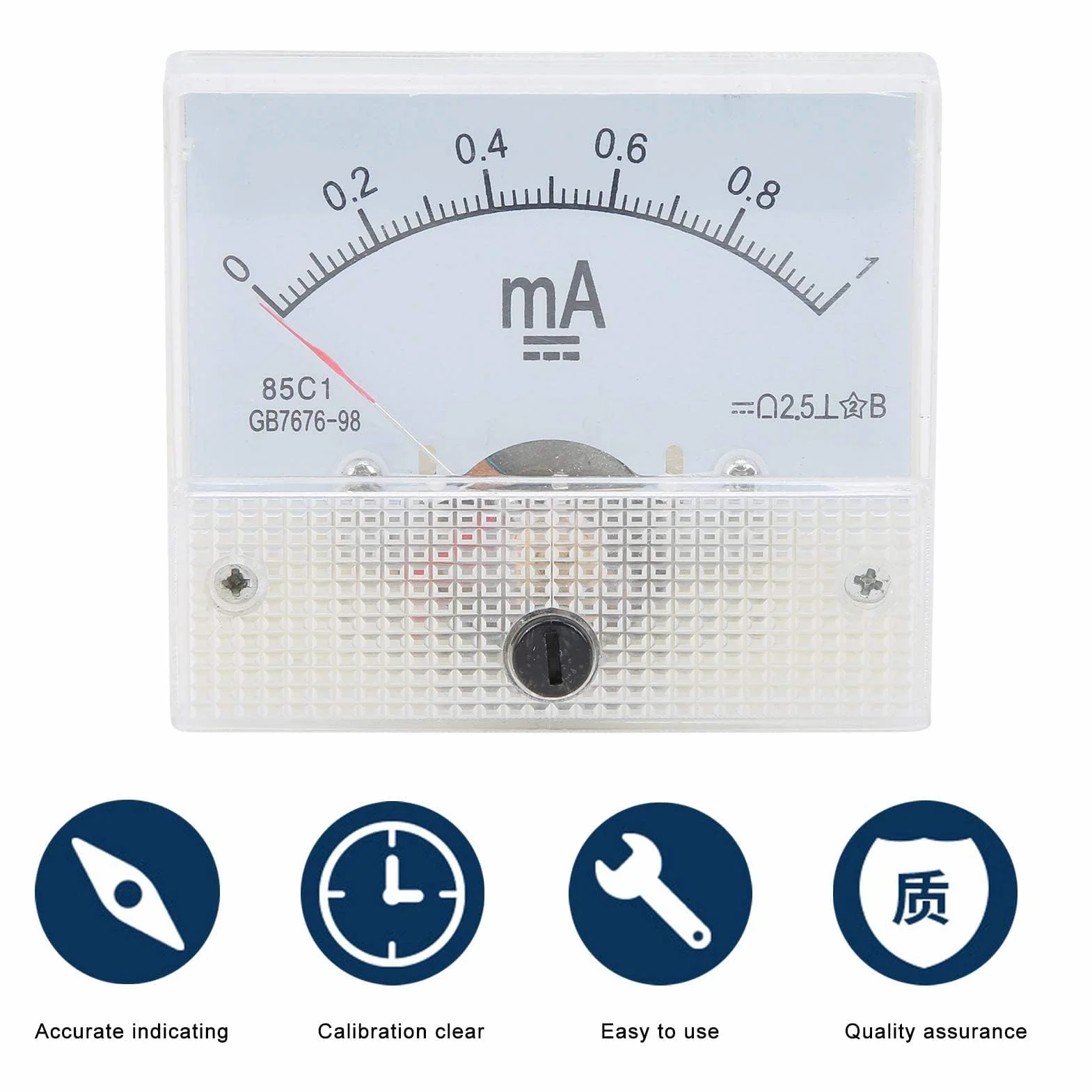 Amperomierz Analogowy 85C1 DC 0~1MA Miernik Prądu Stałego