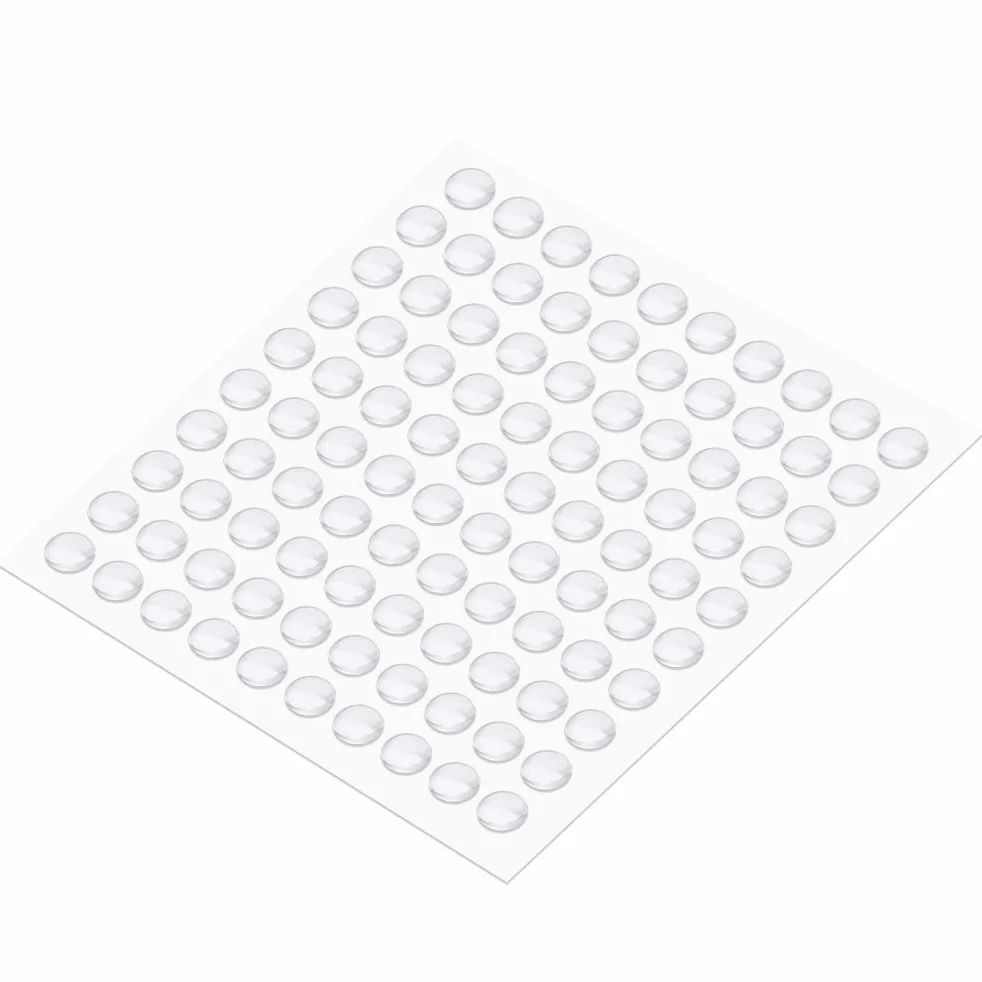 100 sztuk samoprzylepnych odbojników do drzwi, 8 mm, elastyczne, przezroczyste