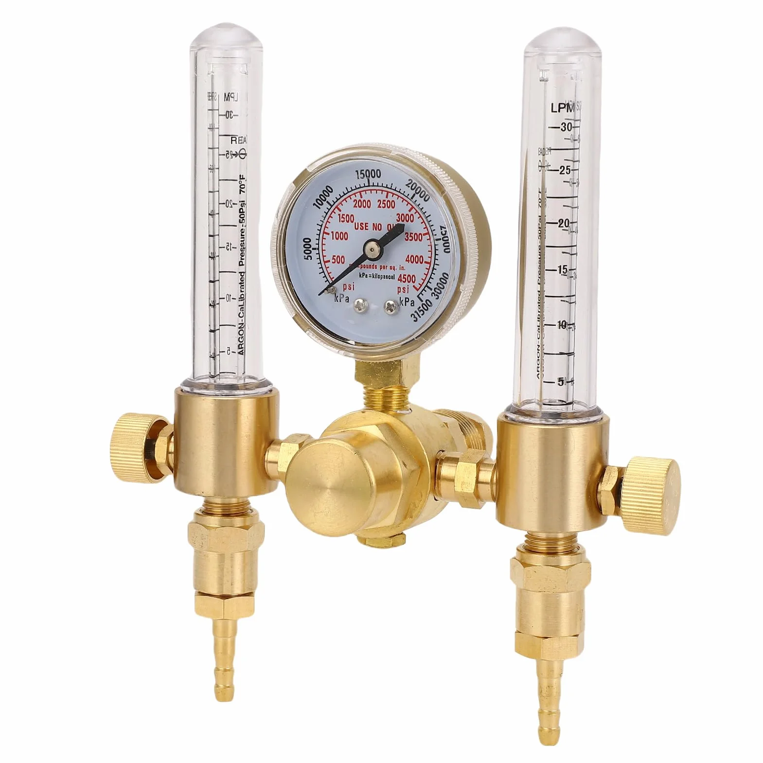 AMONIDA Przepływomierz Argonu Regulator Gazu do Spawania TIG MIG 0-60CFH 0-4500PSI CGA580 5/8 Cala X 18 RH