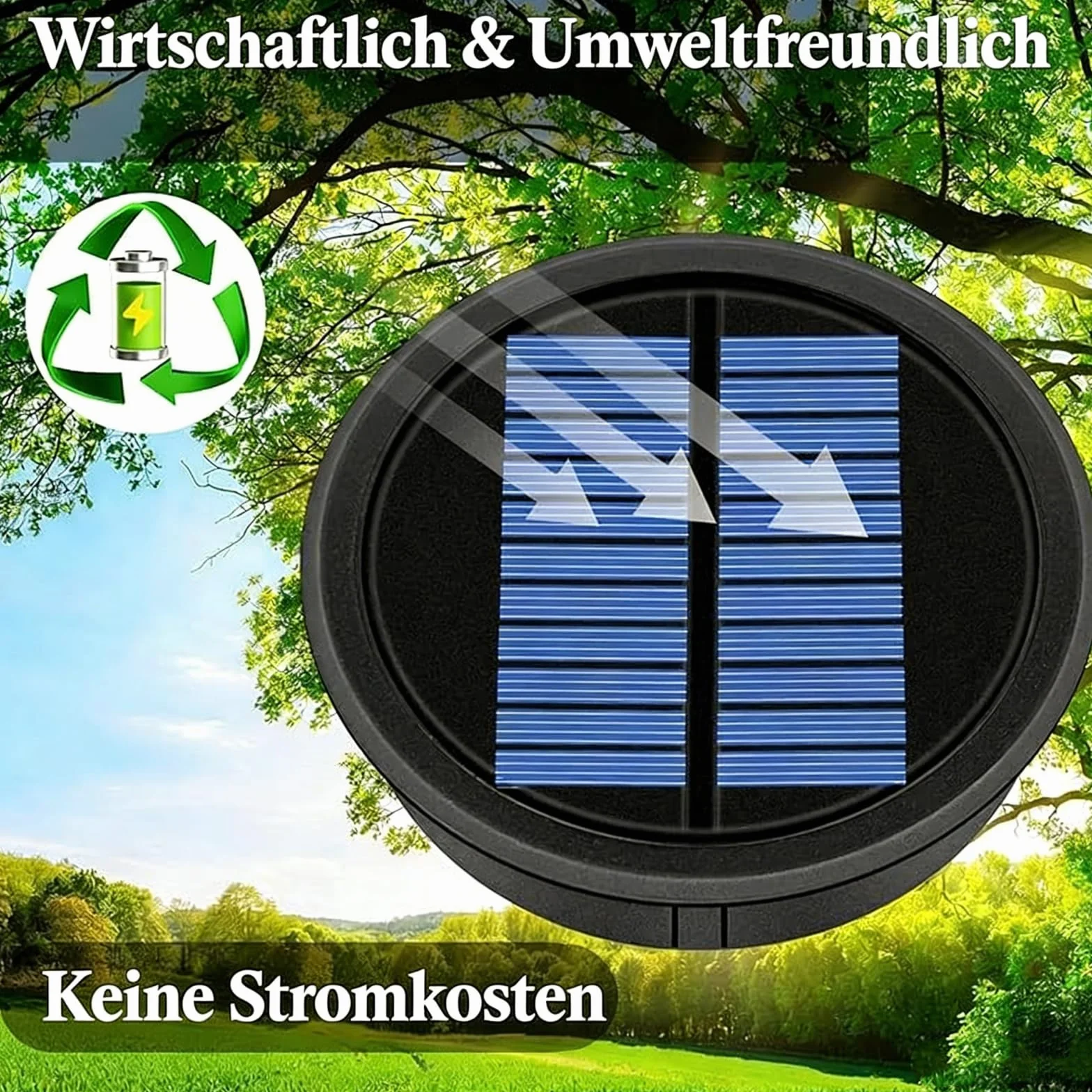 HELESIN Części zamienne do lamp solarnych, wodoszczelna panel słoneczny IP65, zamienne elementy do lamp solarnych, lampy ogrodowe i DIY (1 opakowanie 10,4 CM)