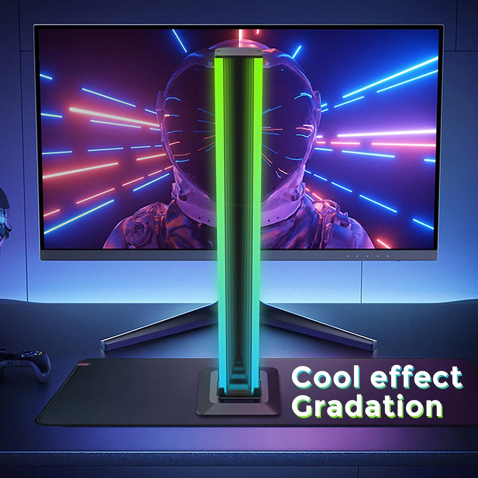 Eukee listwa świetlna RGB zestaw 2 szt. inteligentna z efektami świetlnymi i trybami muzycznymi