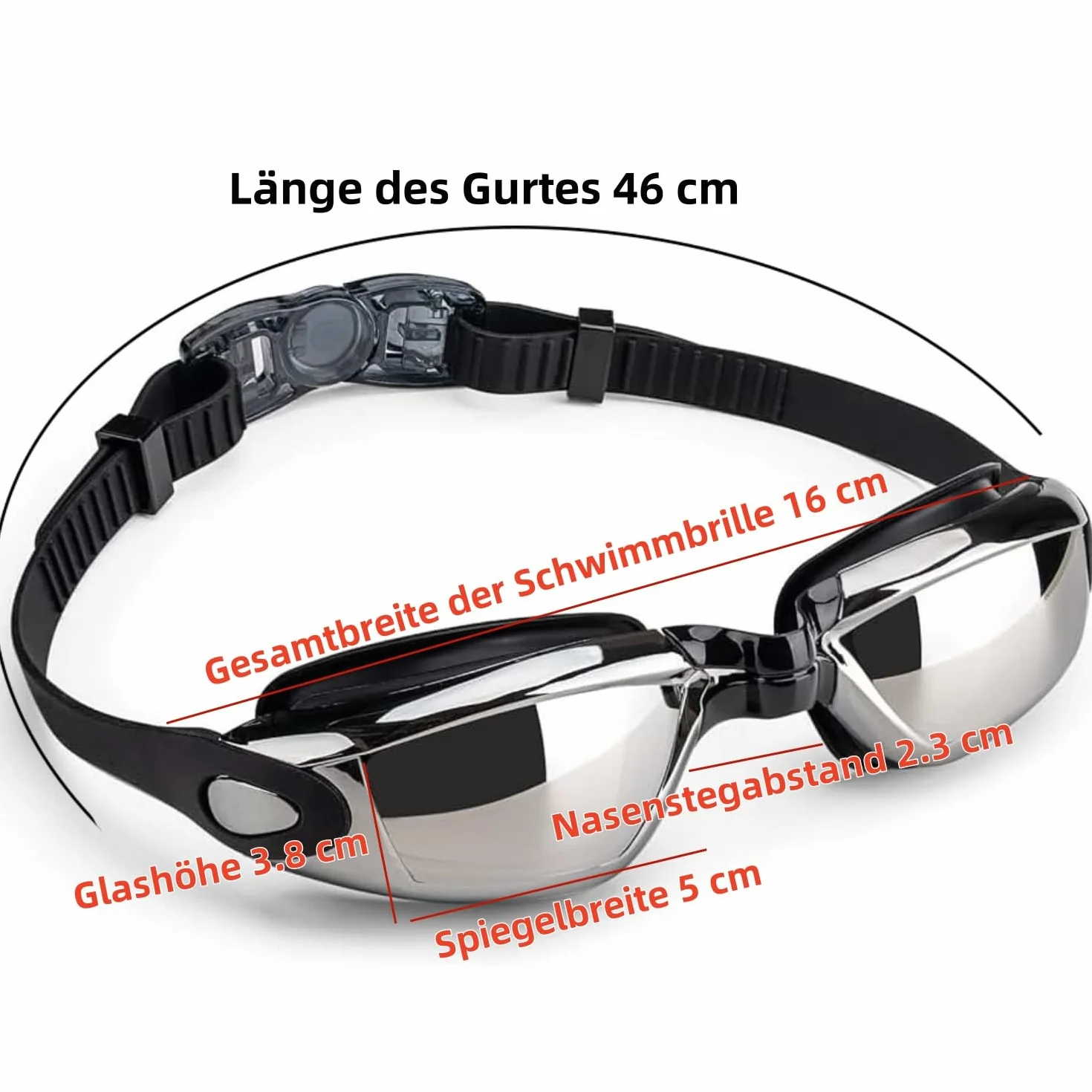 Voarge okulary do pływania, okulary do sportów wodnych, okulary do pływania jako prezenty dla mężczyzn i kobiet uprawiających sporty wodne, regulowane