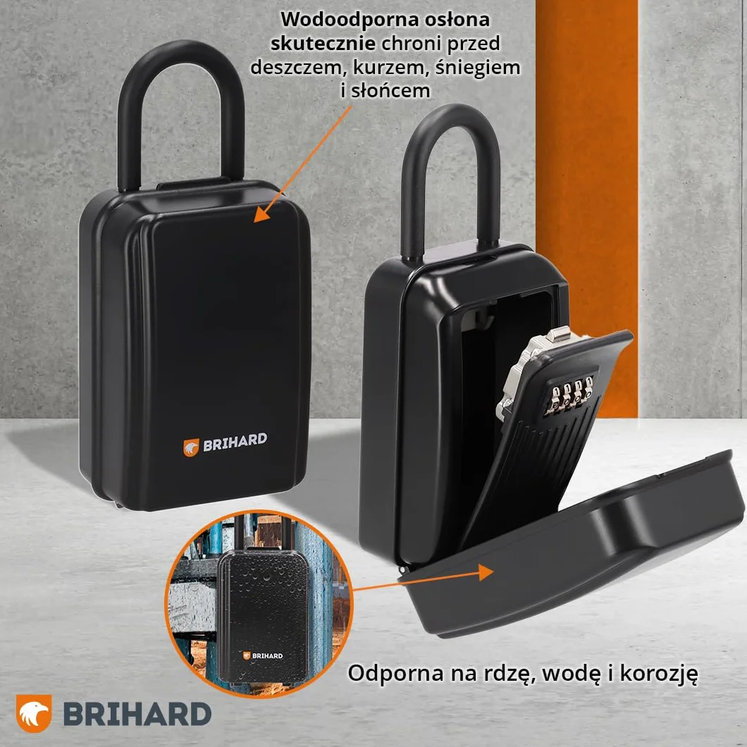 Key Lock Box All Season Shackle XL przenośna skrzynka na klucze zewnętrzny sejf z wodoodporną osłoną zamkiem szyfrowym