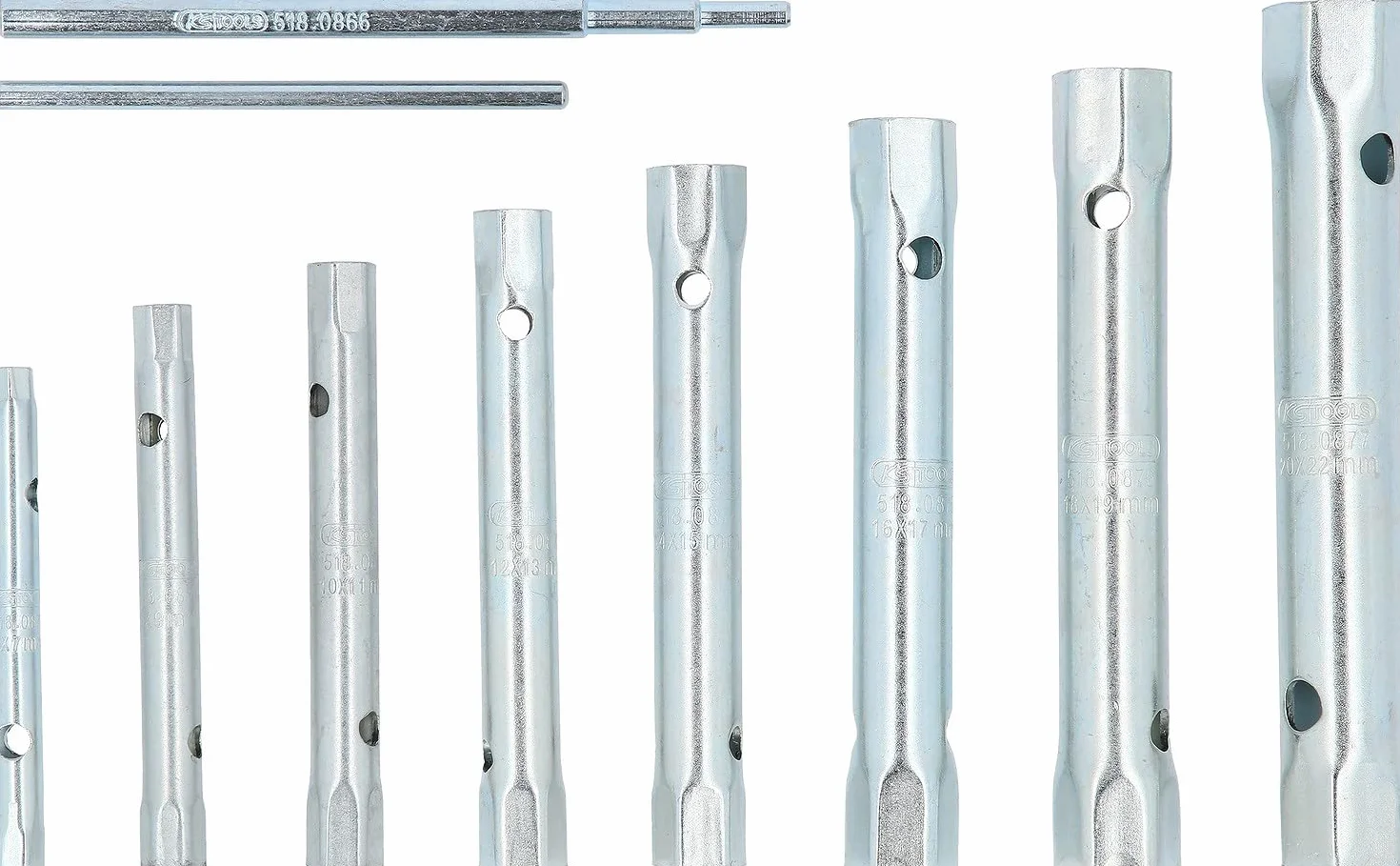 KS Tools Zestaw kluczy nasadowych rurowych 10-szt 6x7-20x22mm