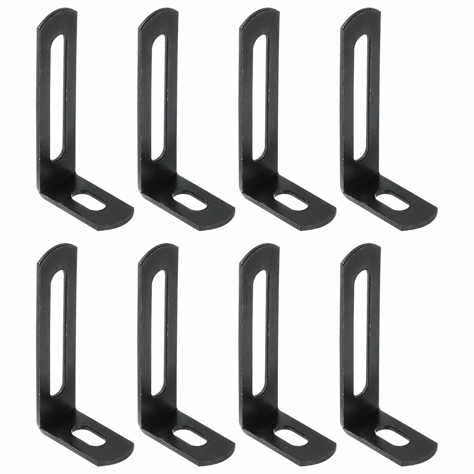 QUARKZMAN Łączniki kątowe L 50 x 24 x 12 mm kątownik narożny do regałów mebli czarne