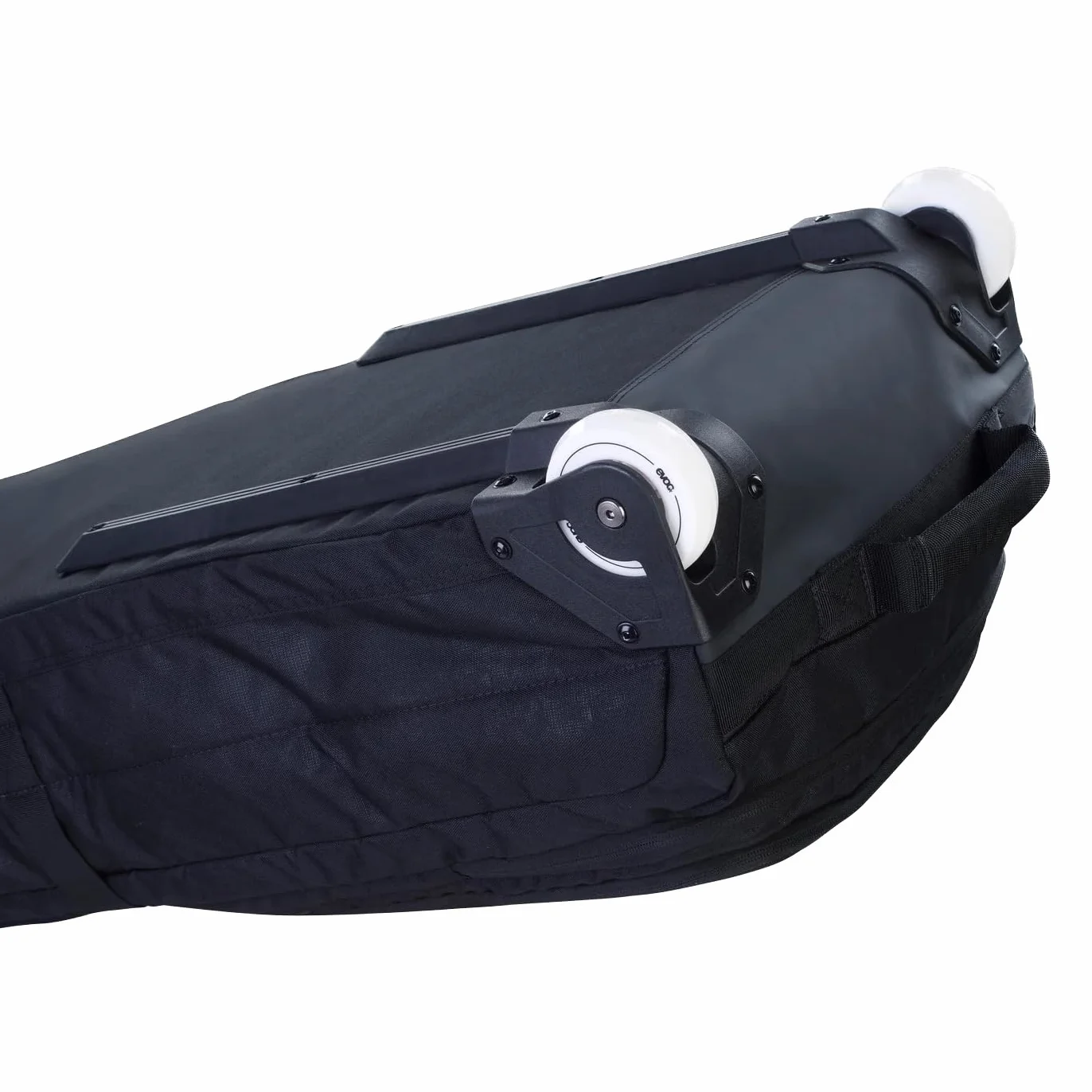 Torba na narty i snowboard EVOC SNOW GEAR ROLLER (na 3-4 pary nart lub 2 deski snowboardowe, wyściełana, składana, wymienne kółka, komora na lawiny, rozmiar: L), wielokolorowa