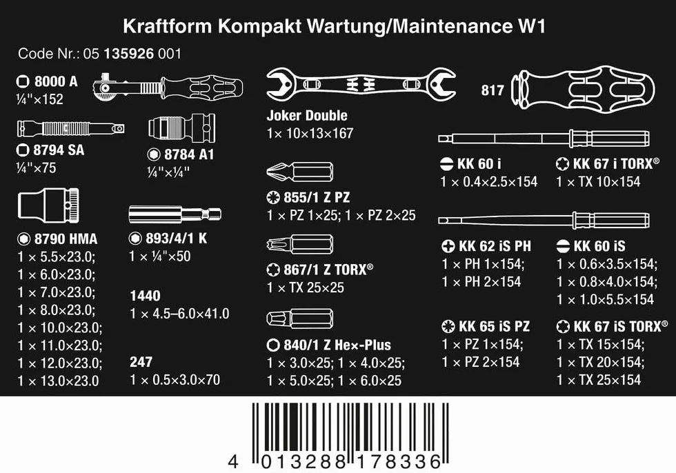 Wera Kk W 1 Zestaw Akcesoriów 35 Elementów Czerwony Srebrny