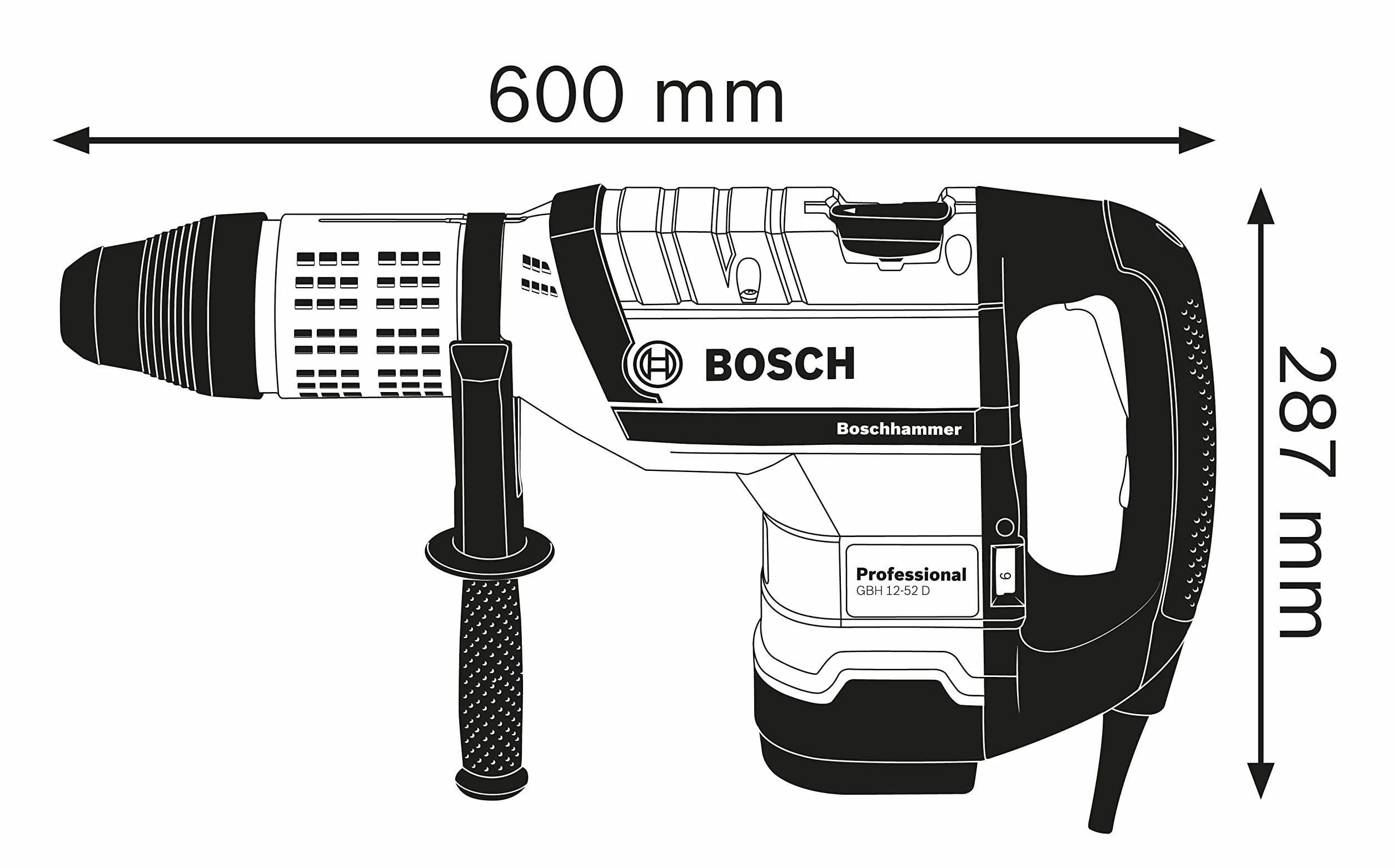 Bosch Professional młot udarowo-obrotowy GBH 12-52 D 1700 W SDS max 105-215 min-1 walizka