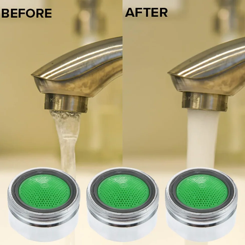 Regulator strumienia – filtr do kranu, nasadka, dysza mieszająca – 3 wkłady sitkowe (M20-3 sztuki)