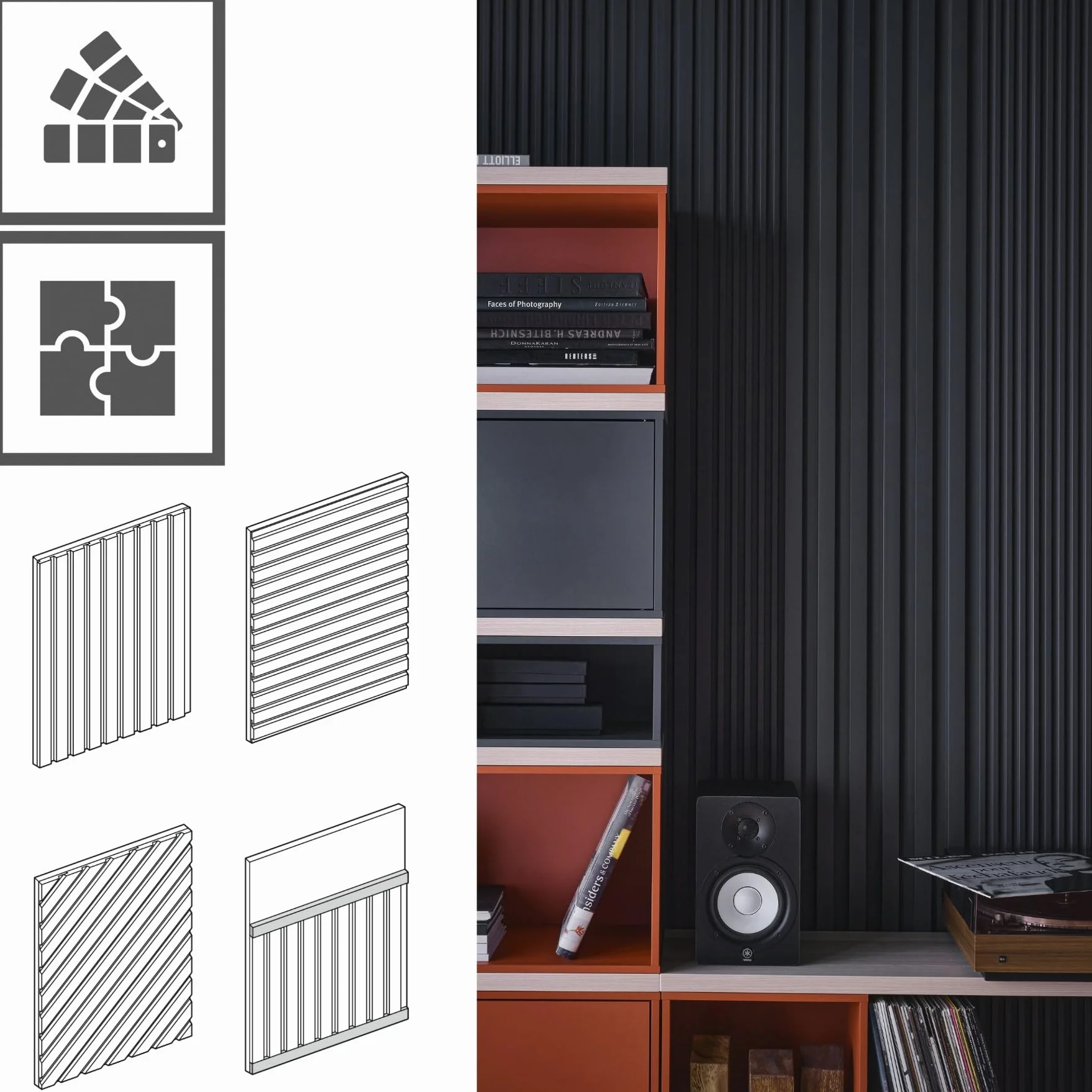 VOX Lamele ścienne R-TRIM LINERIO S NATUR. BLACK 2,65X24