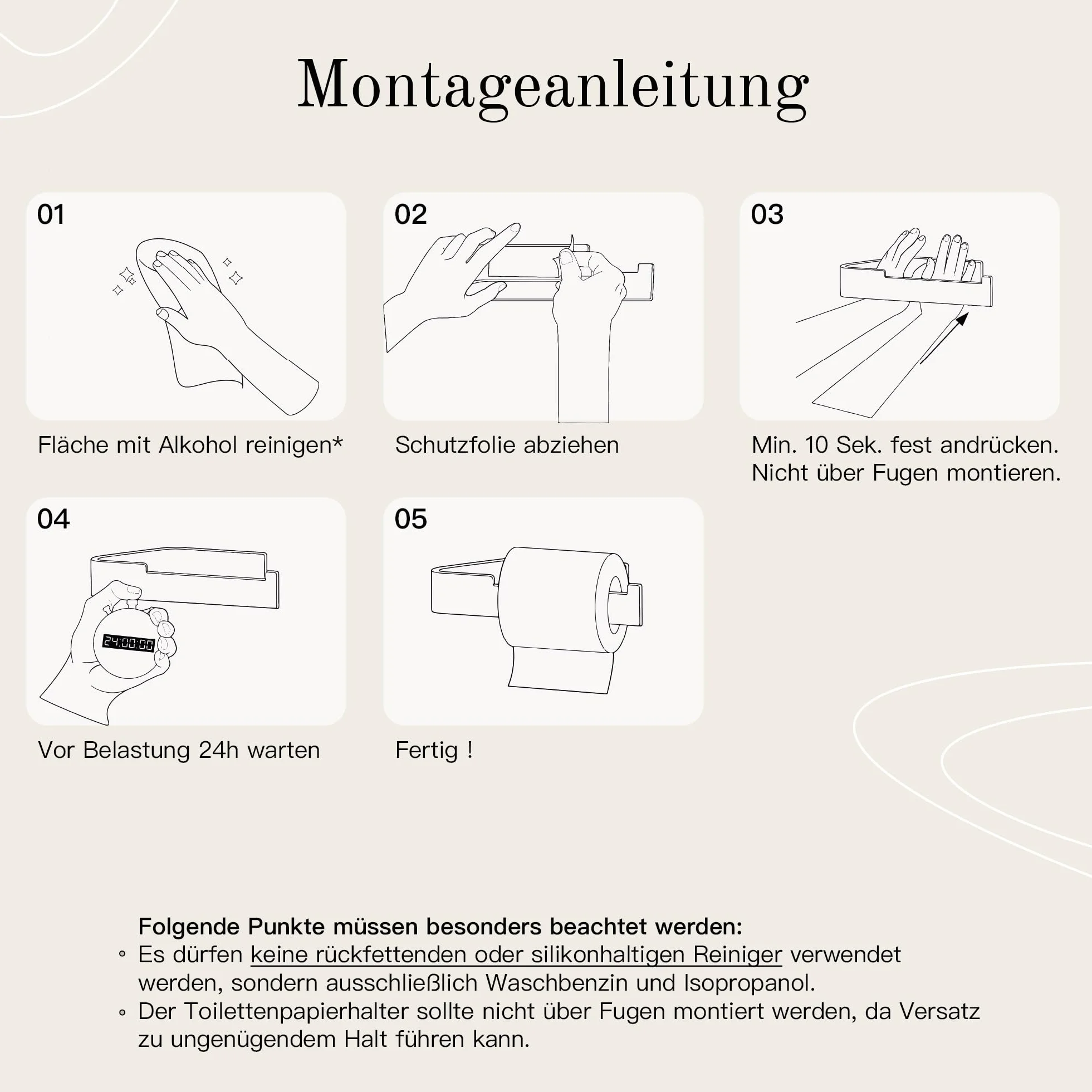 Uchwyt na papier toaletowy samoprzylepny czarny Designfabrik Hamburg