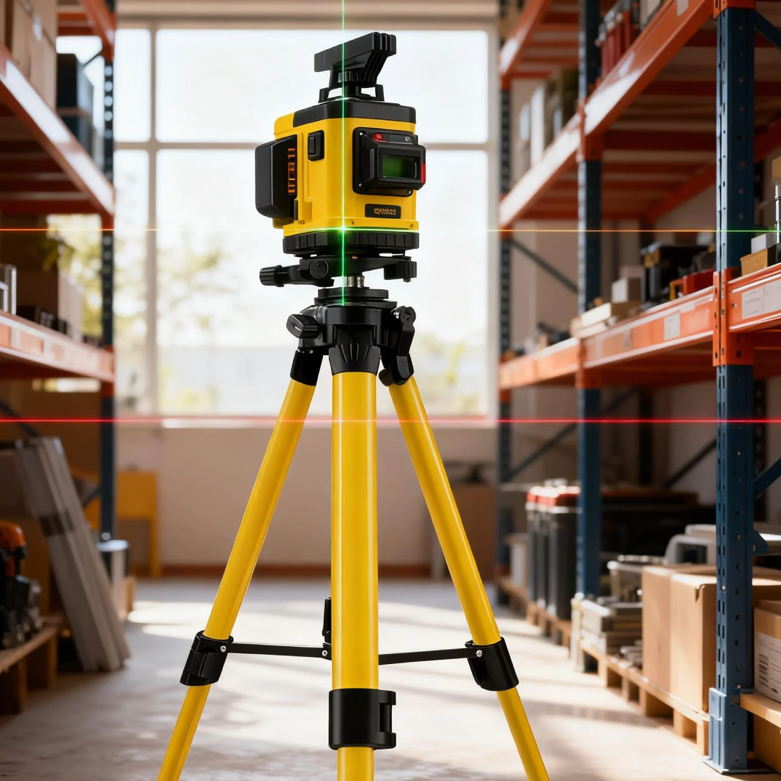 Statyw poziomicowy laserowy 100 cm, regulowany, stalowy, gwint 5/20.3 cm i 1/10.2 cm, 150 kg