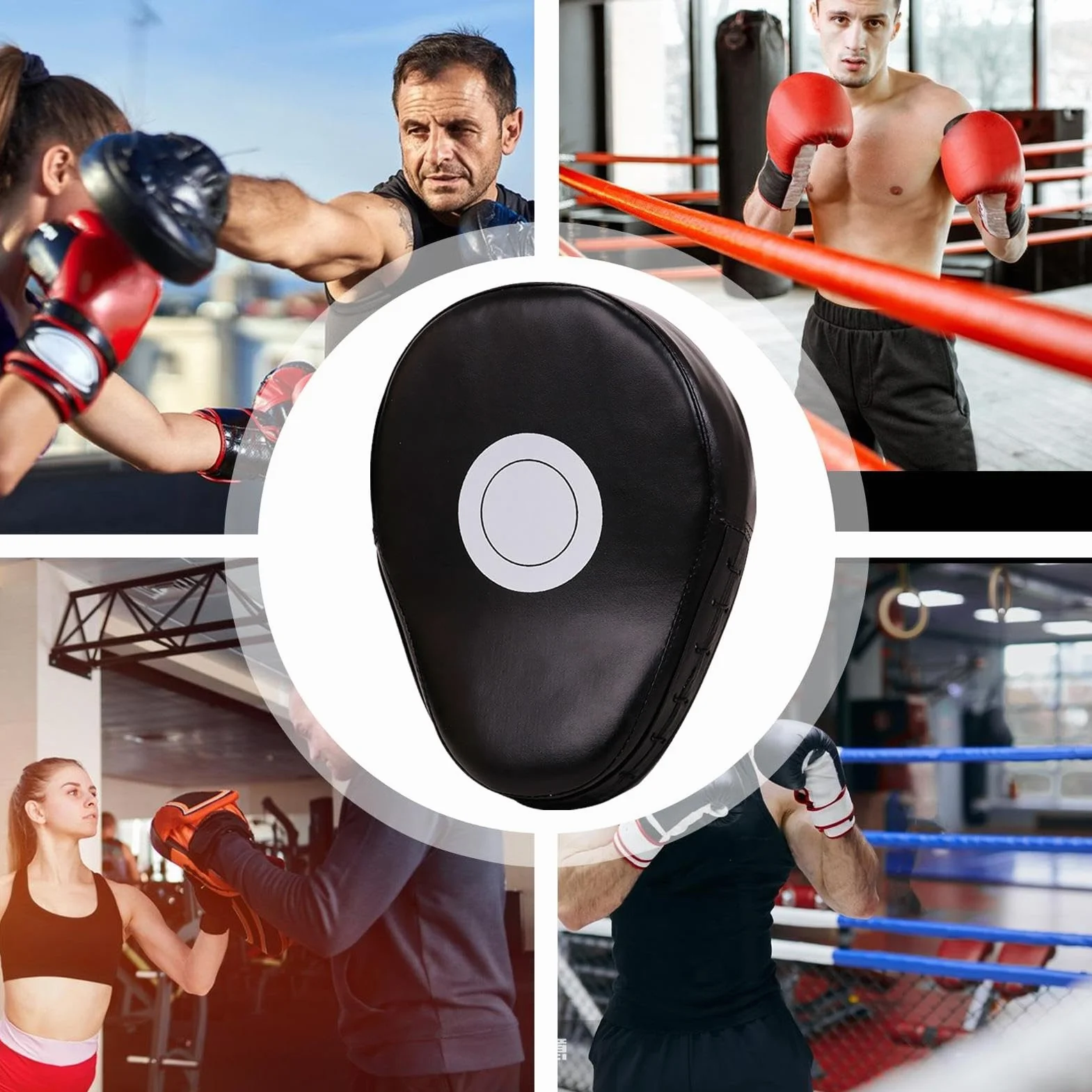 Podkładki bokserskie, zakrzywione rękawiczki, Maya Hide Leather Kara Hook and Jab podkładki treningowe | Mma Muay Thai Kickboxing Coaching sztuki walki uderzanie tarcza