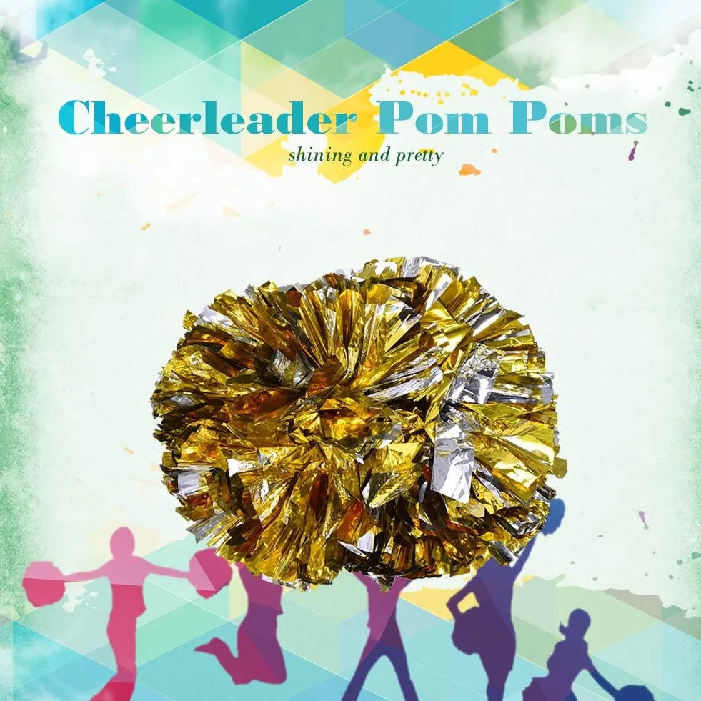 MAGT Cheerleaderka pompony cheerleaderka, 1 para cheerleaderek, aerobik, pompony cheerleaderki, metalowe, na imprezę taneczną, do szkoły, na zawody sportowe (7#)